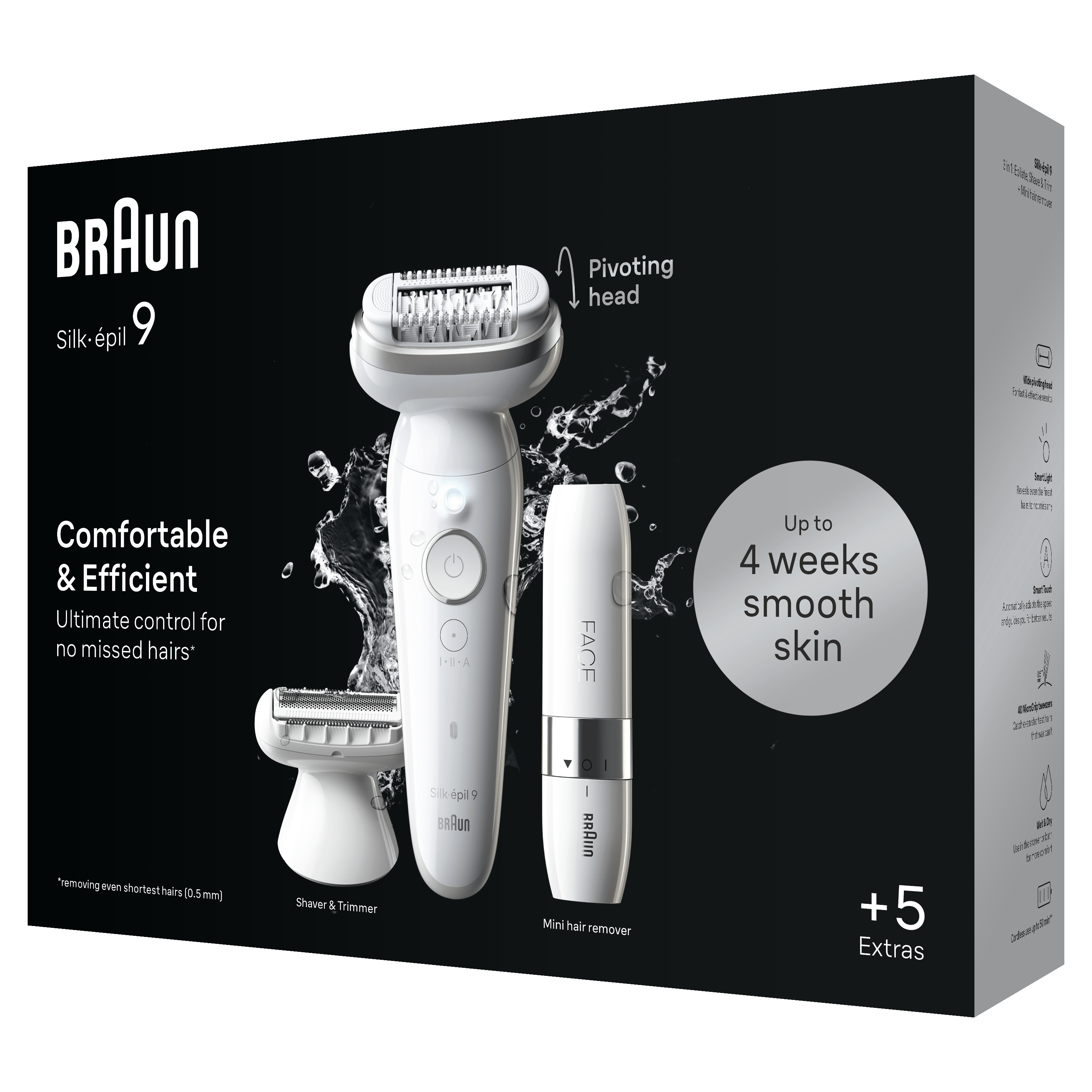 Voir la diapositive 7 : BRAUN Épilateur SES 9-341 - Blanc