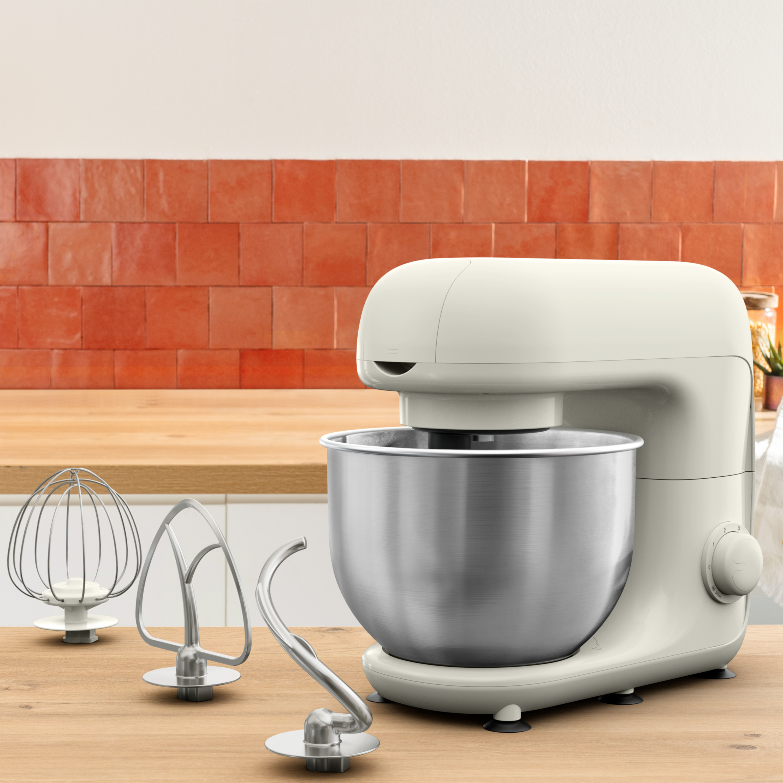 Voir la diapositive 4 : MOULINEX Robot pâtissier QA160110 - Blanc