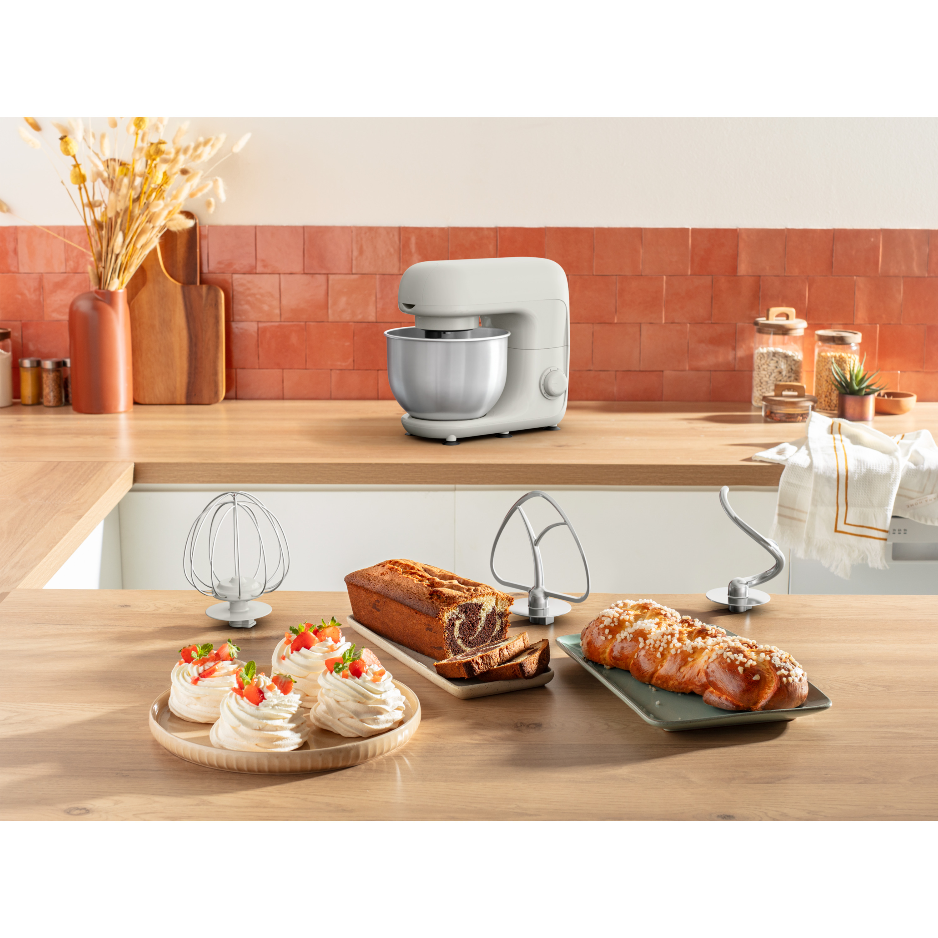 Voir la diapositive 6 : MOULINEX Robot pâtissier QA160110 - Blanc