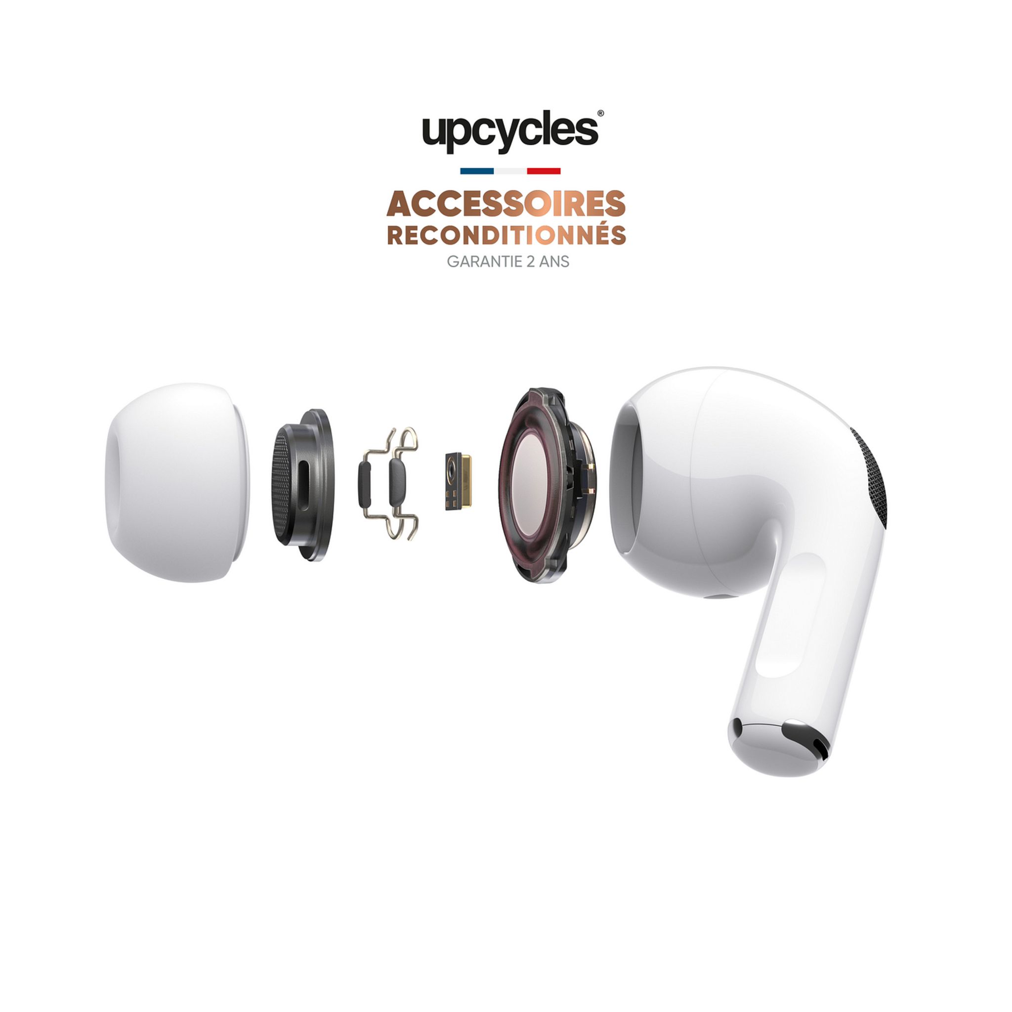 Voir la diapositive 6 : APPLE Ecouteurs sans fil Airpods PRO 1 reconditionné A+ - Blanc