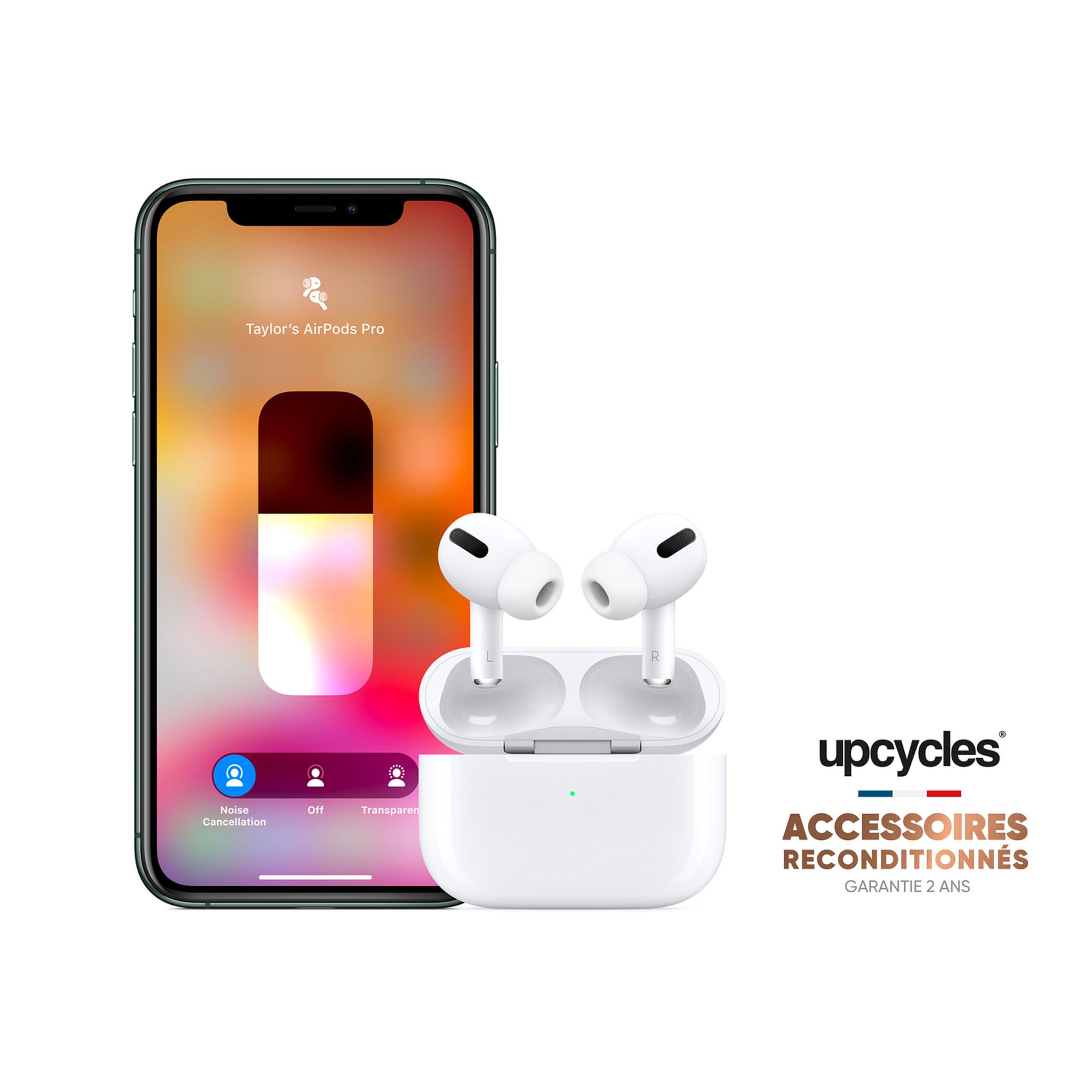 Voir la diapositive 7 : APPLE Ecouteurs sans fil Airpods PRO 1 reconditionné A+ - Blanc