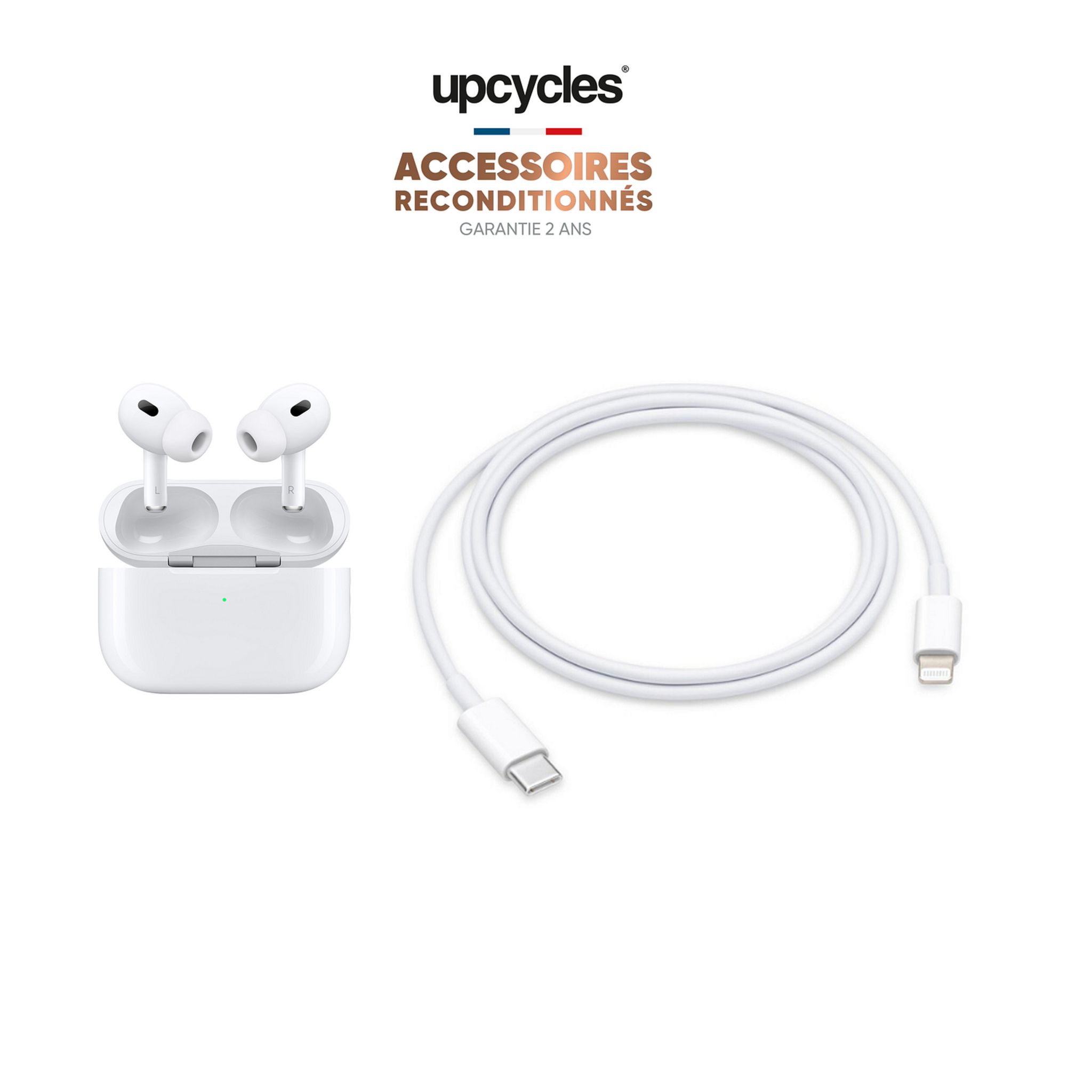 Voir la diapositive 8 : APPLE Ecouteurs sans fil Airpods PRO 1 reconditionné A+ - Blanc