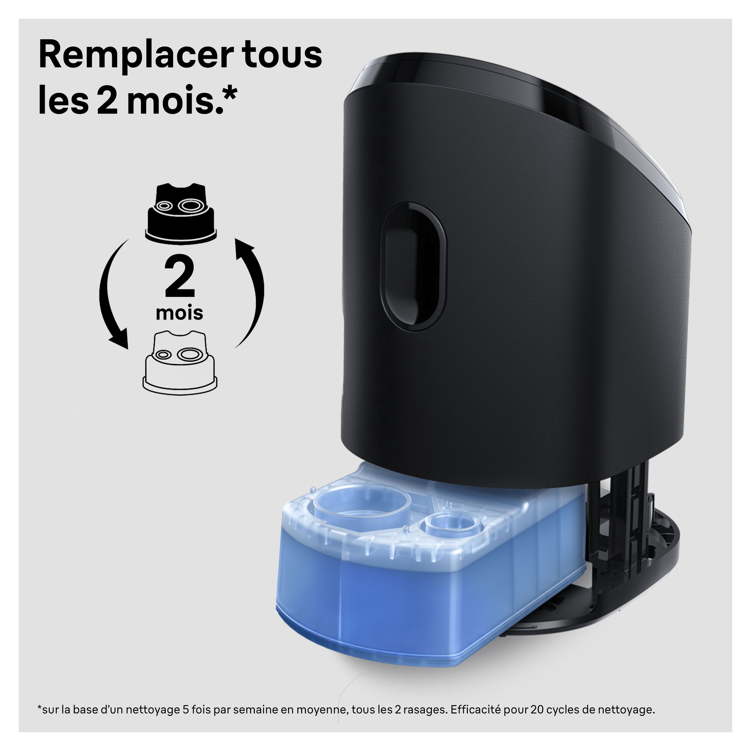 Voir la diapositive 5 : BRAUN Cartouche nettoyante CCR2 - Bleu