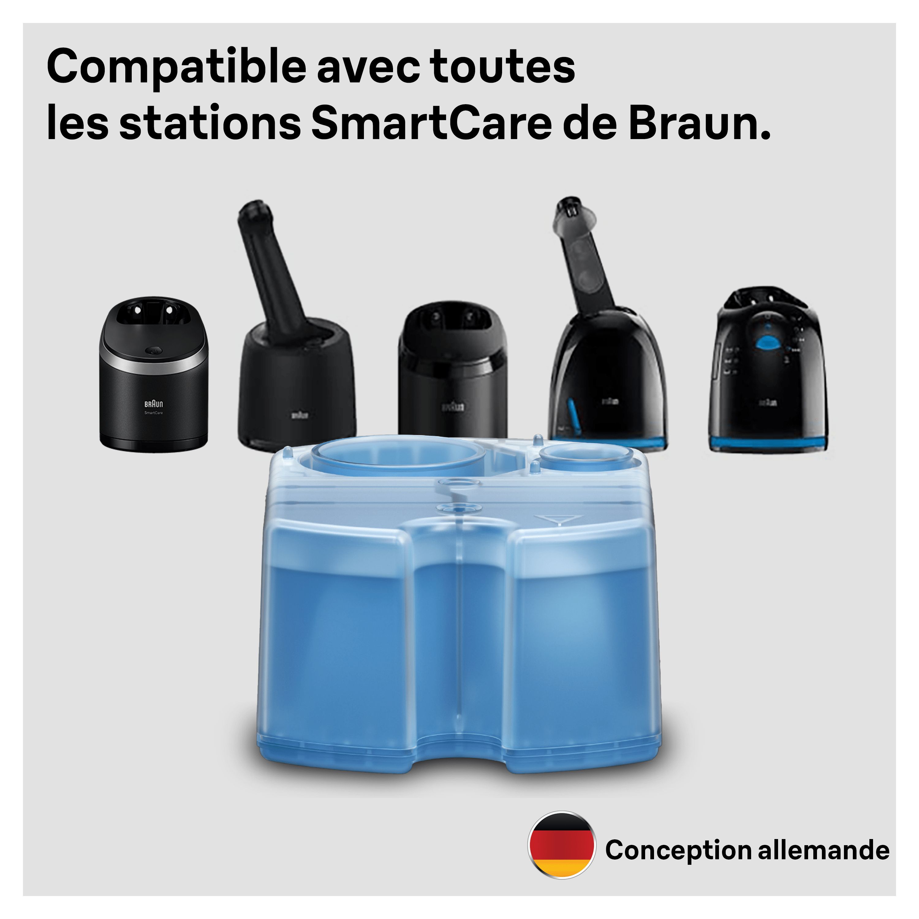 Voir la diapositive 6 : BRAUN Cartouche nettoyante CCR2 - Bleu