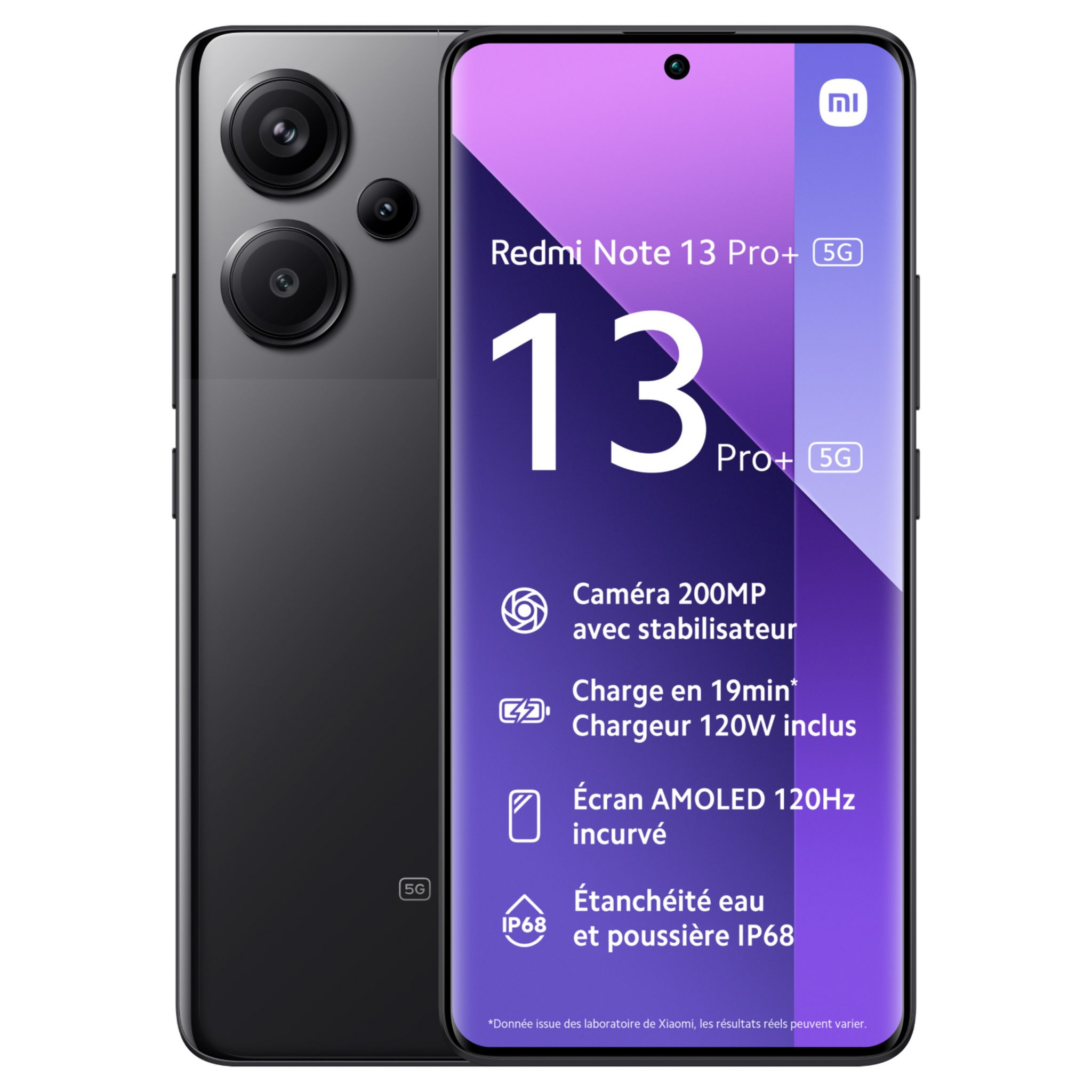 Voir la diapositive 1 : XIAOMI Redmi Note 13 PRO+ 512 Go - Noir