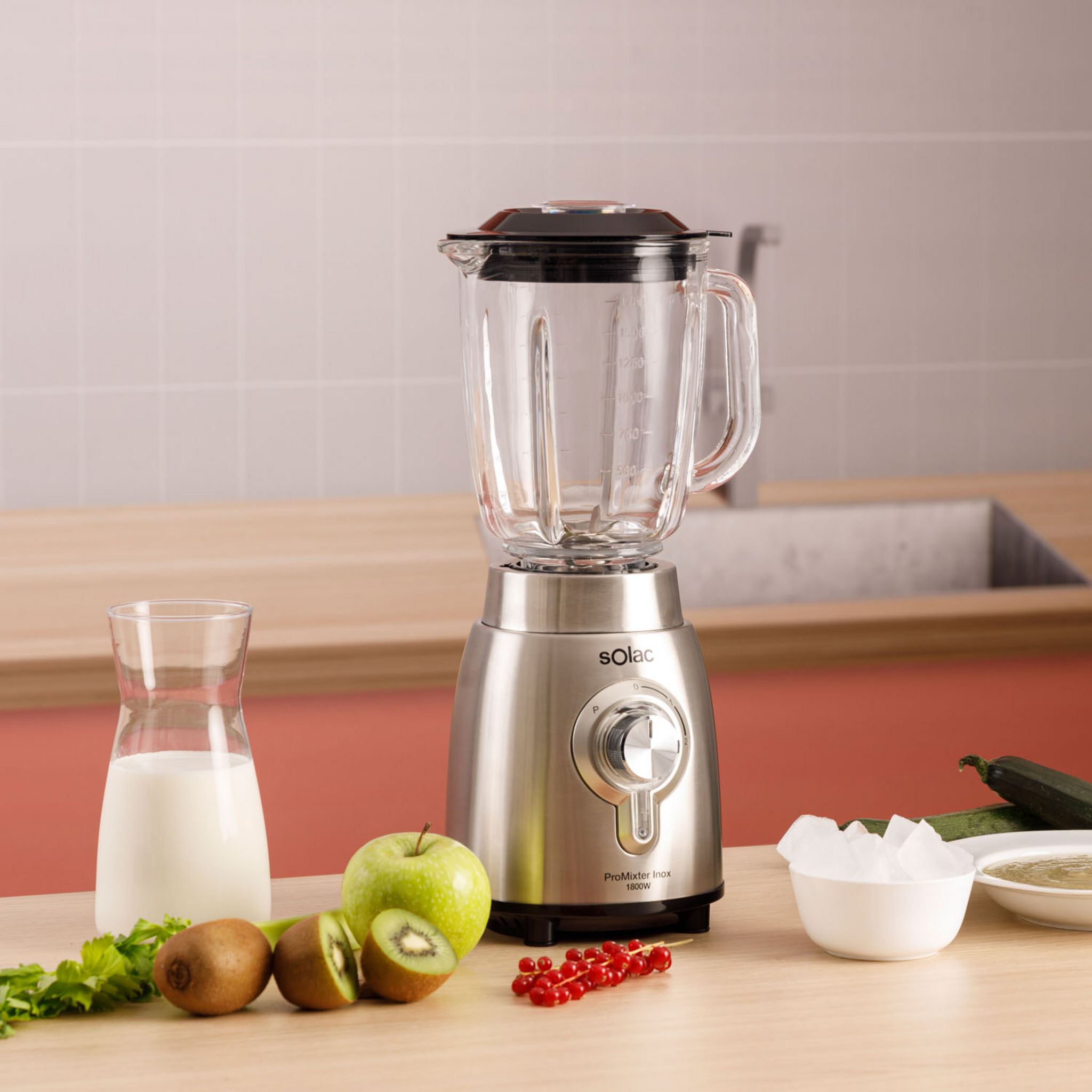 Voir la diapositive 3 : SOLAC Blender Pro Mixter - Inox brossé