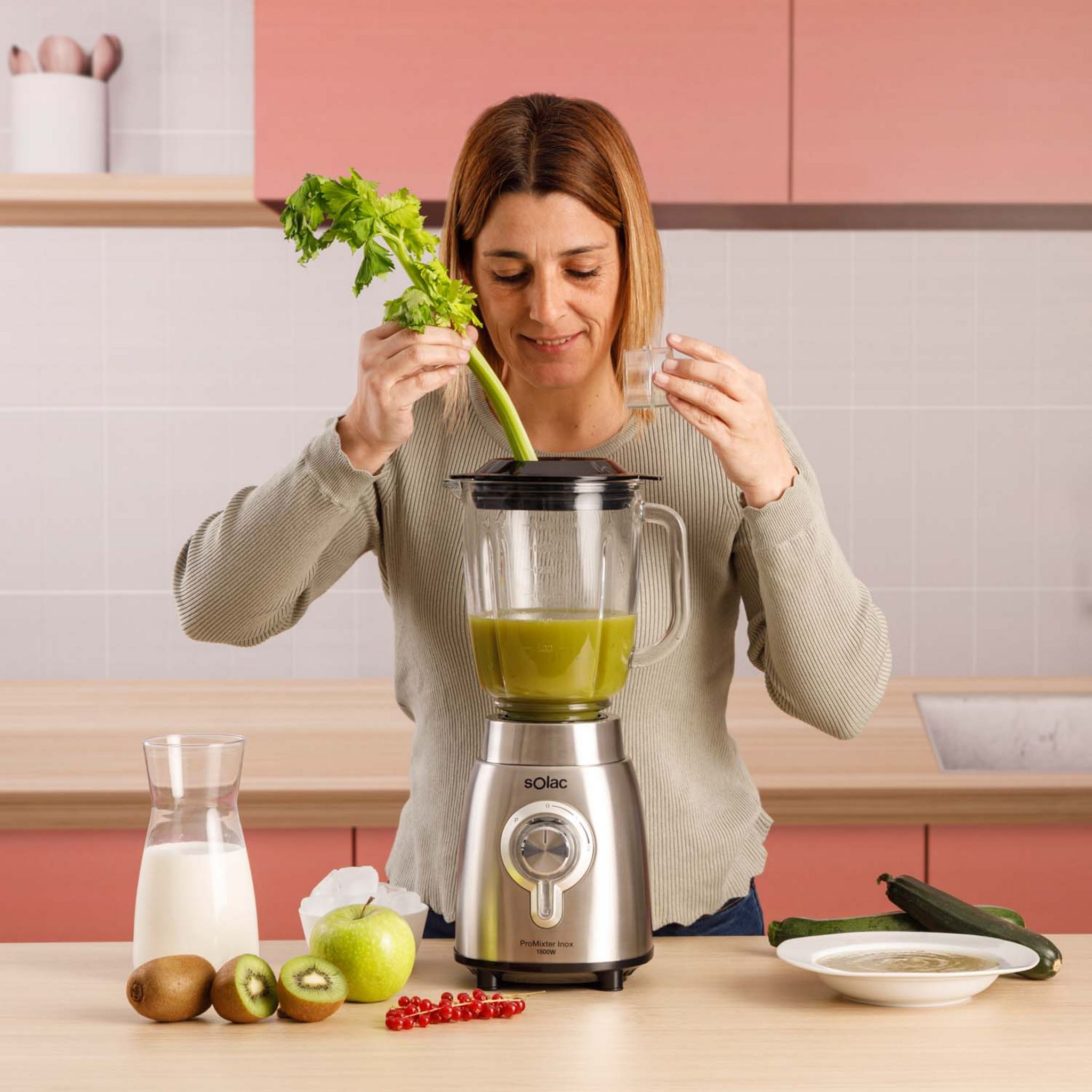 Voir la diapositive 7 : SOLAC Blender Pro Mixter - Inox brossé