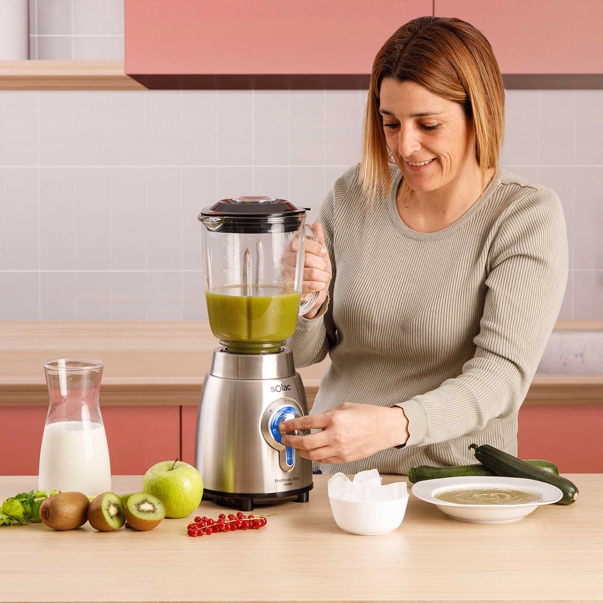 SOLAC Blender Pro Mixter - Inox brossé