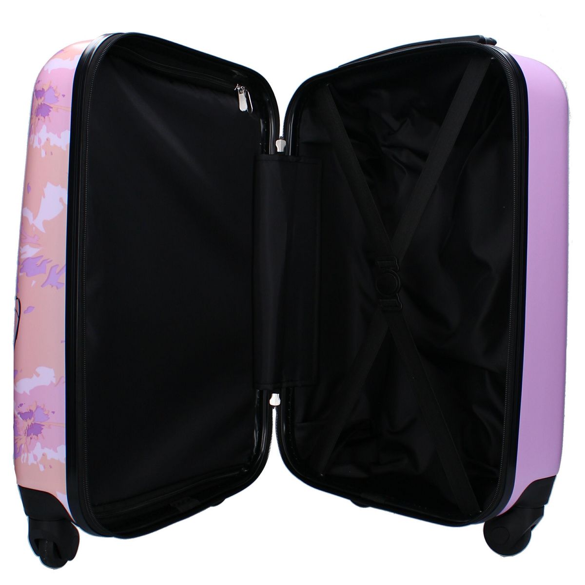 Valise cabine rigide 48cm 4 roues STITCH - rose