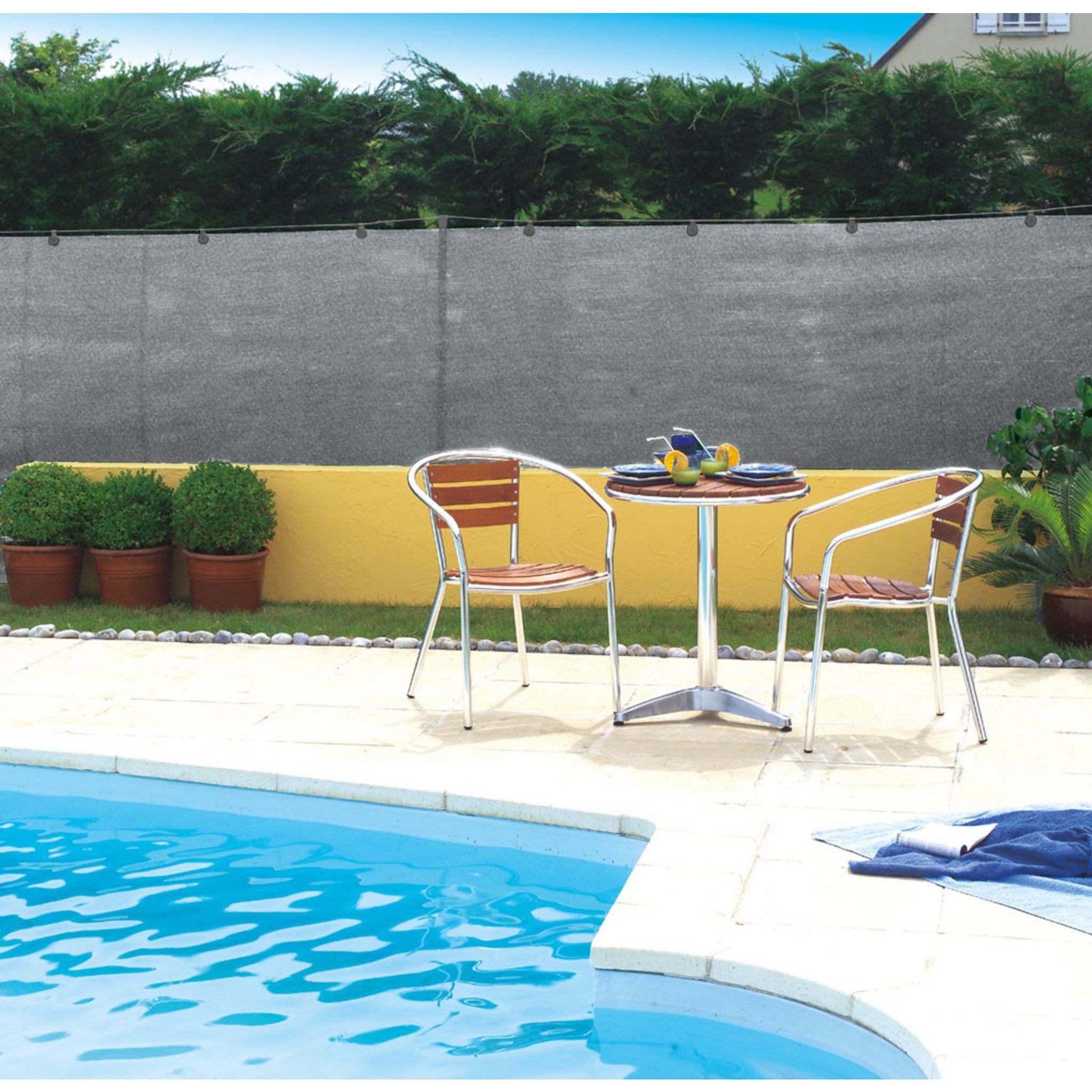 NORTENE Brise vue 1x10m gris x4