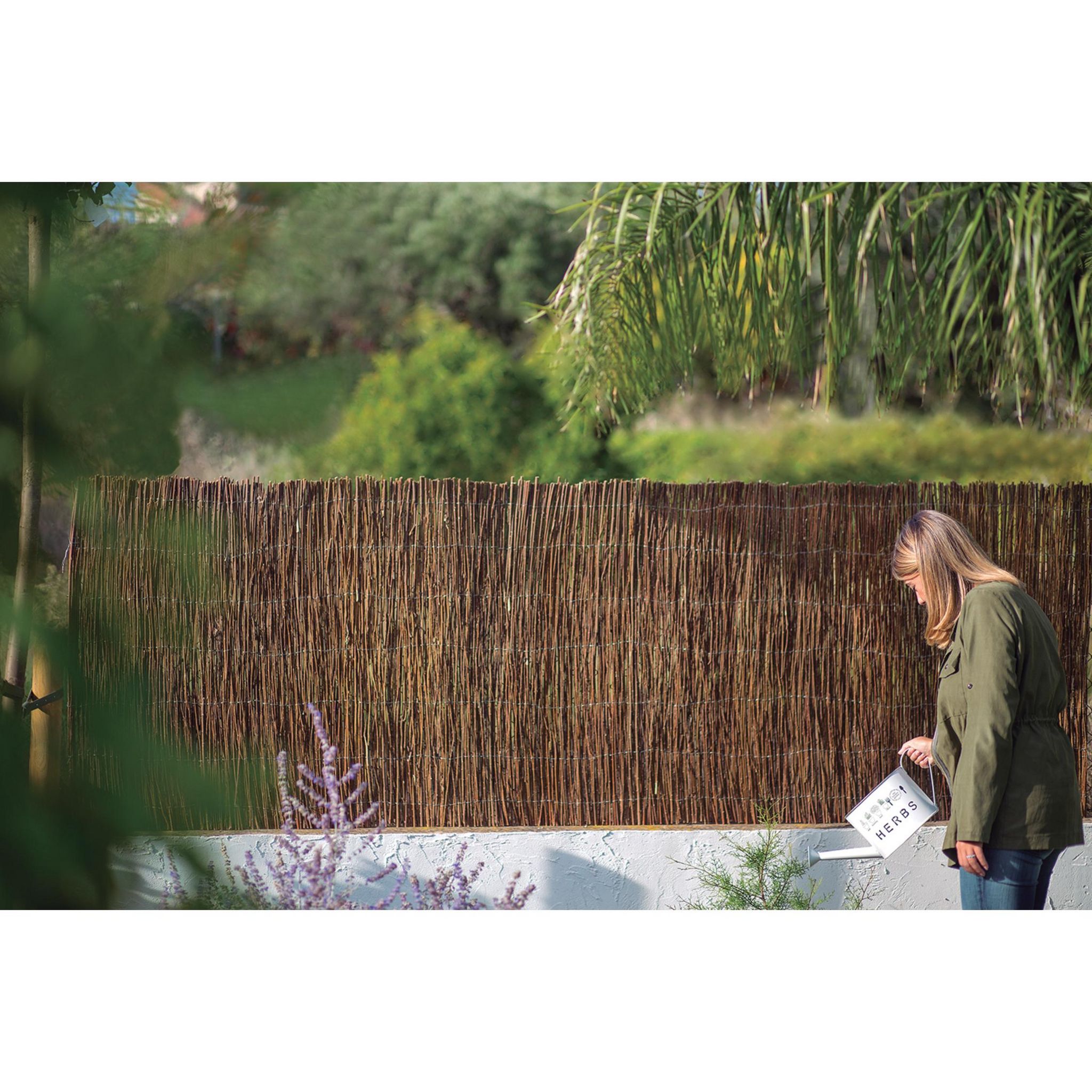 Clôture En Osier Multi-tiges 1,5 X 3 Mètres - Suinga - Blanc