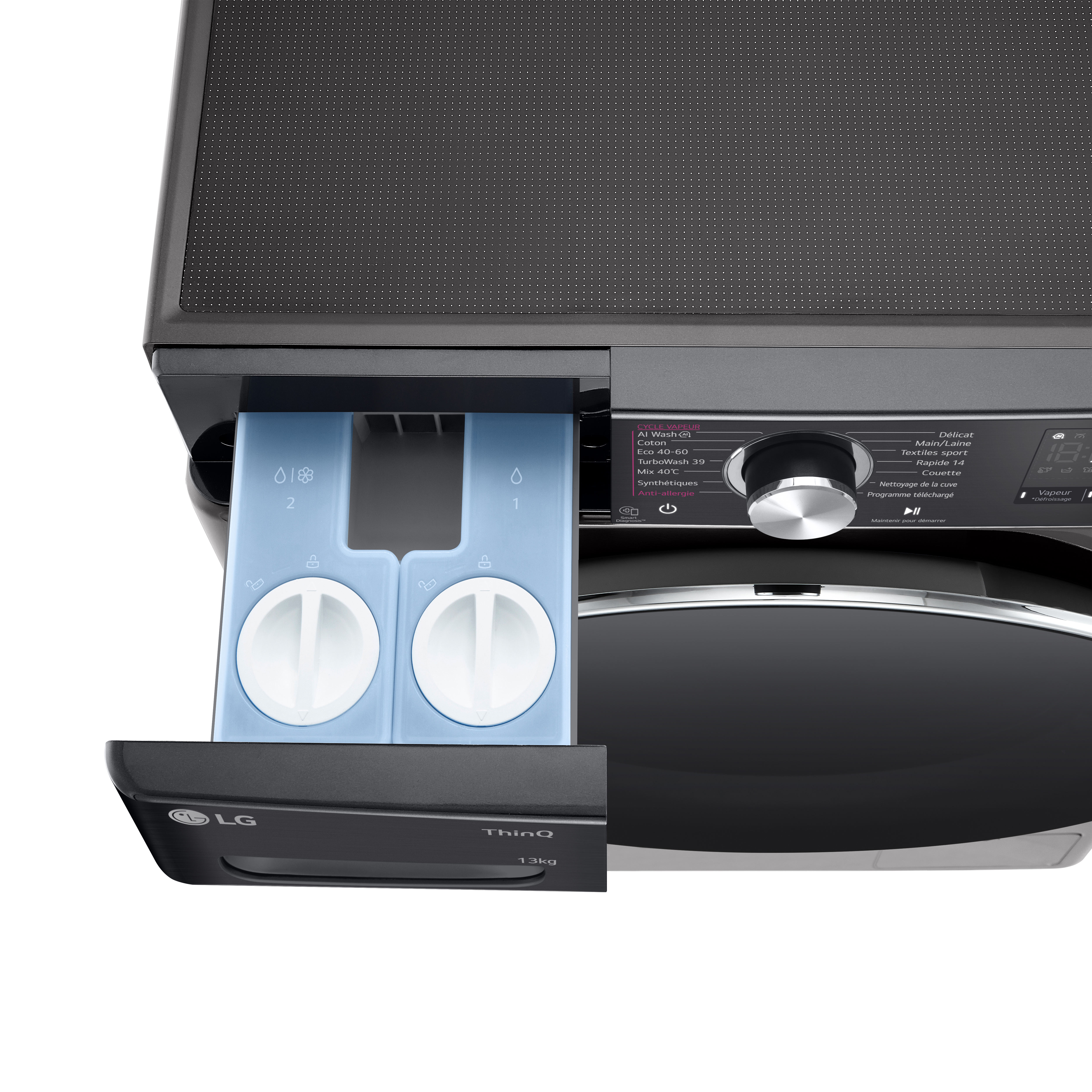 Voir la diapositive 6 : LG Lave linge hublot à induction F34R92BSTA, 13 kg, 1400 T/min, A