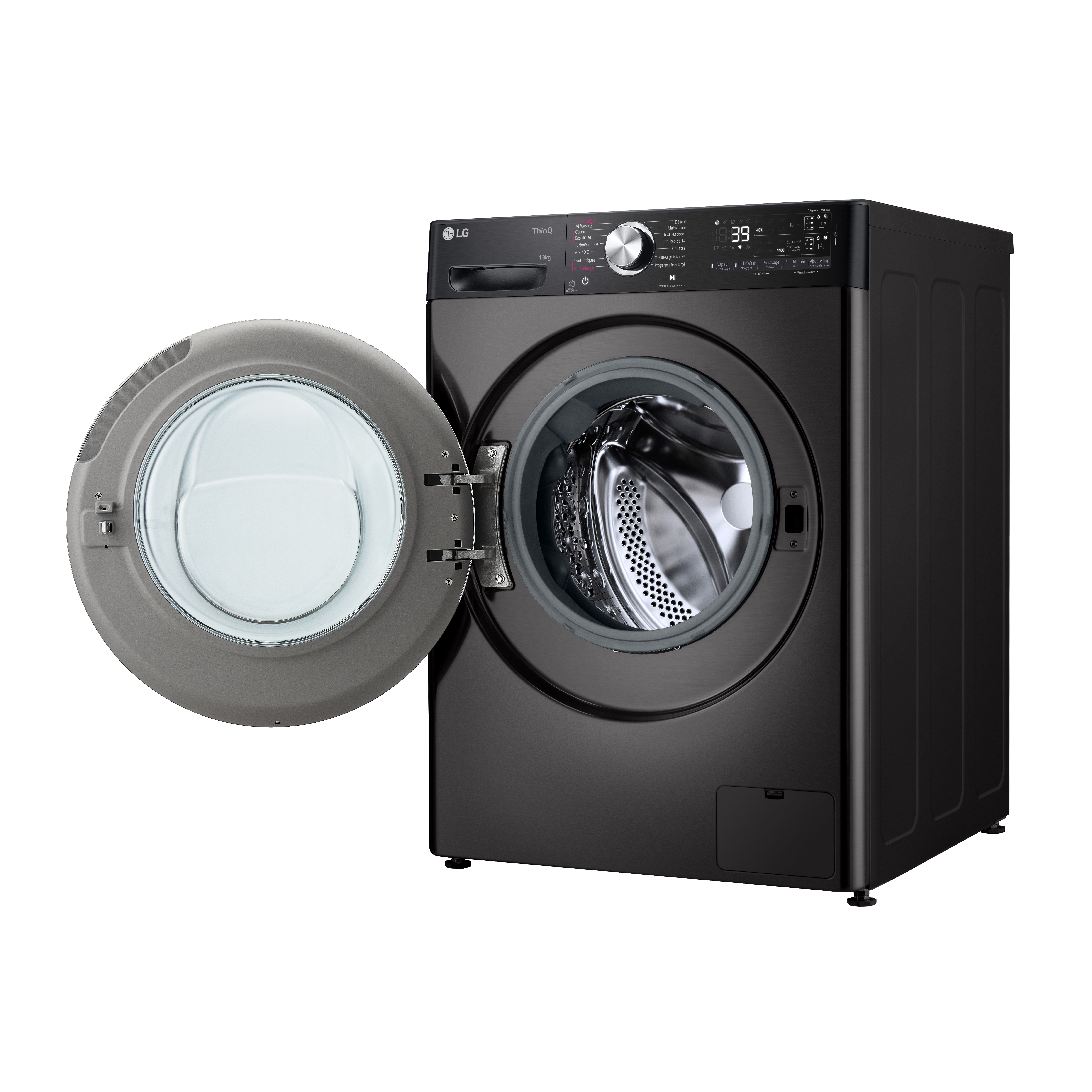 Voir la diapositive 7 : LG Lave linge hublot à induction F34R92BSTA, 13 kg, 1400 T/min, A
