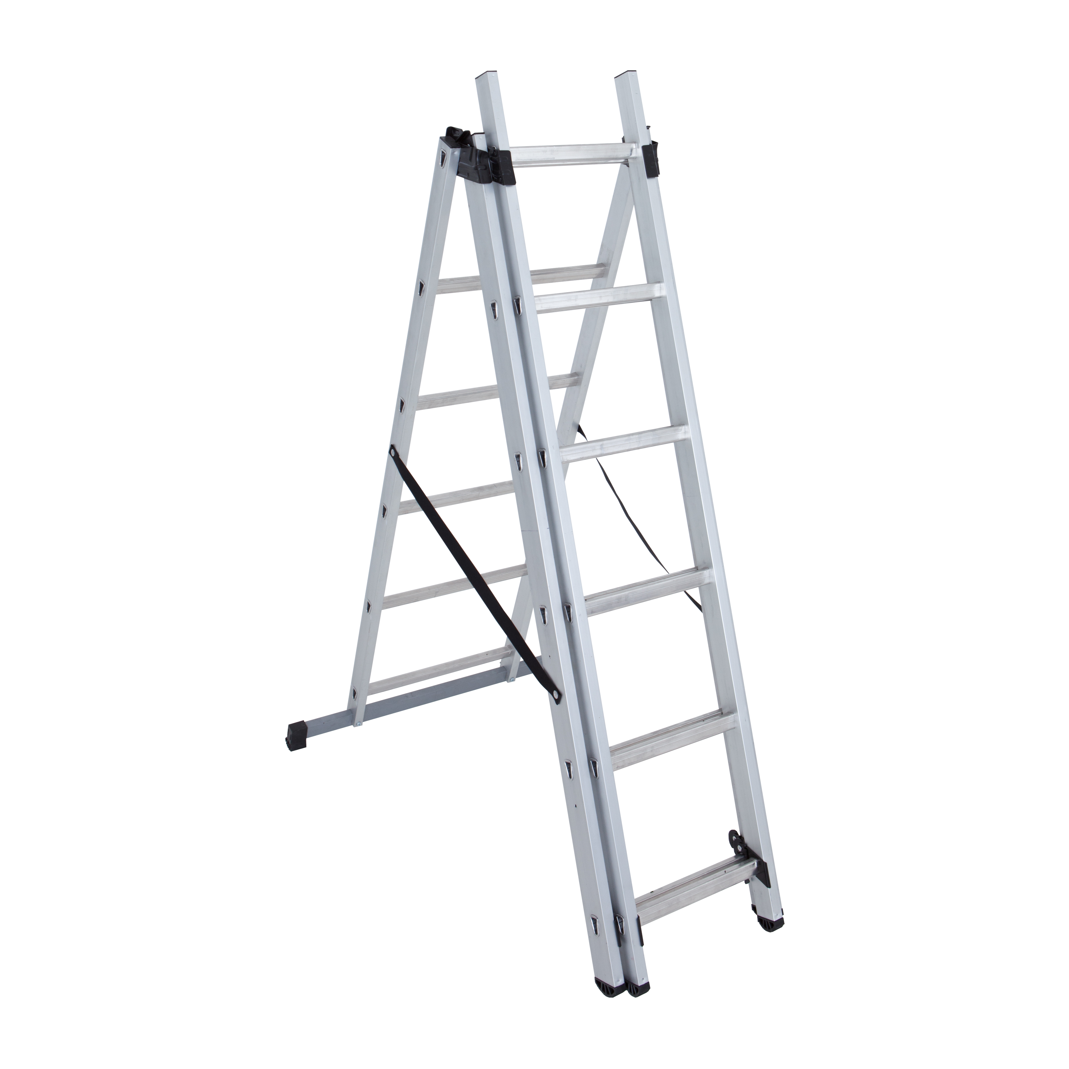 Voir la diapositive 2 : HAILO Echelle transformable 3x6 échelons