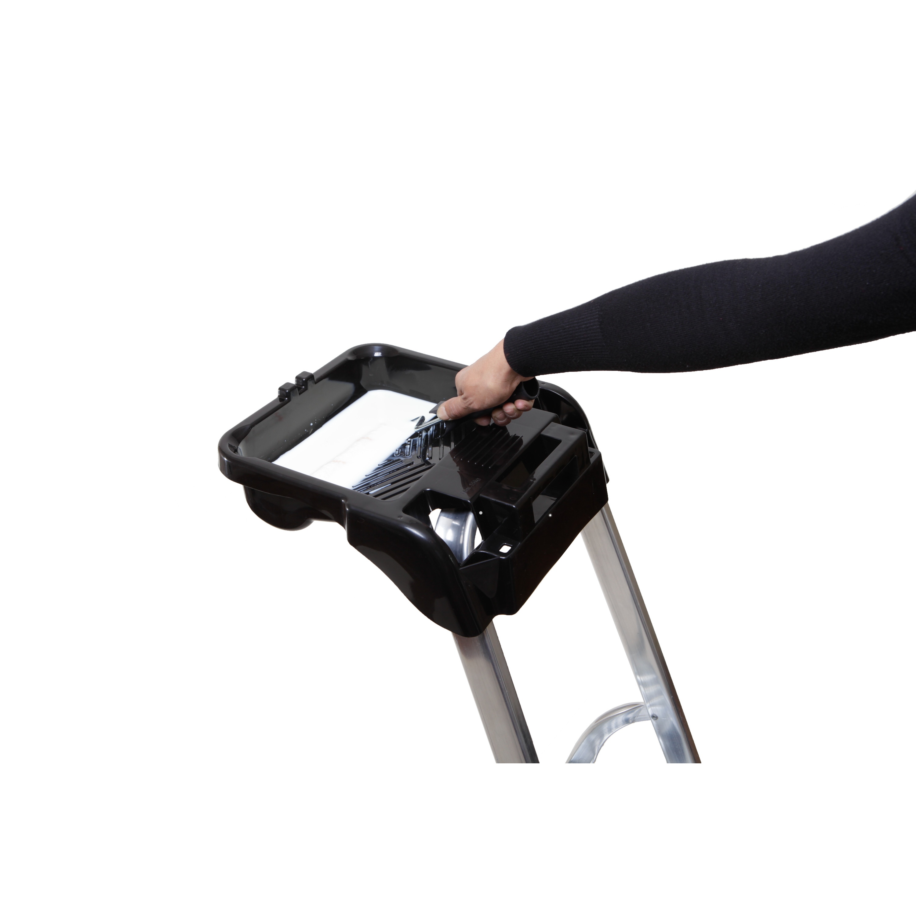 Voir la diapositive 3 : HAILO Tablette porte-peinture pour escabeau