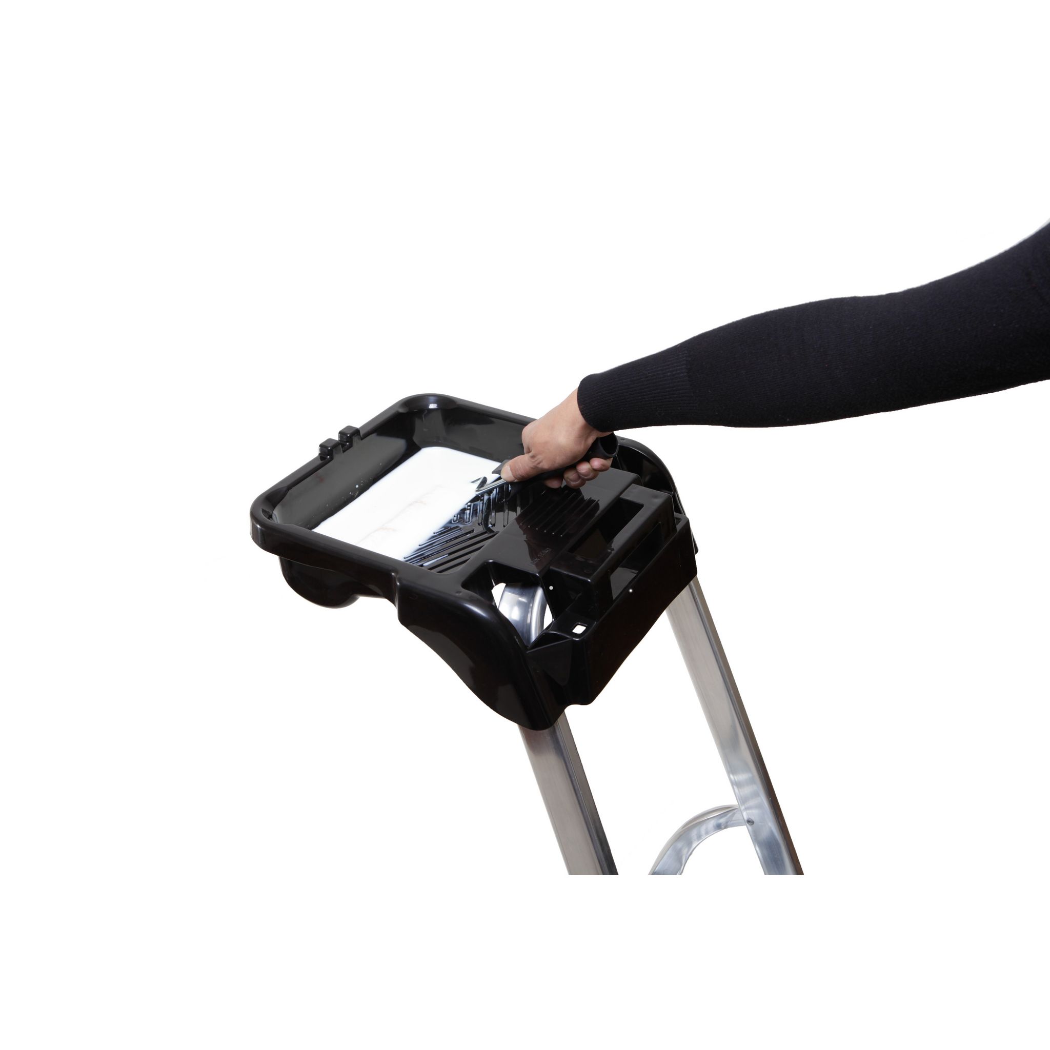 Voir la diapositive 6 : HAILO Tablette porte-peinture pour escabeau