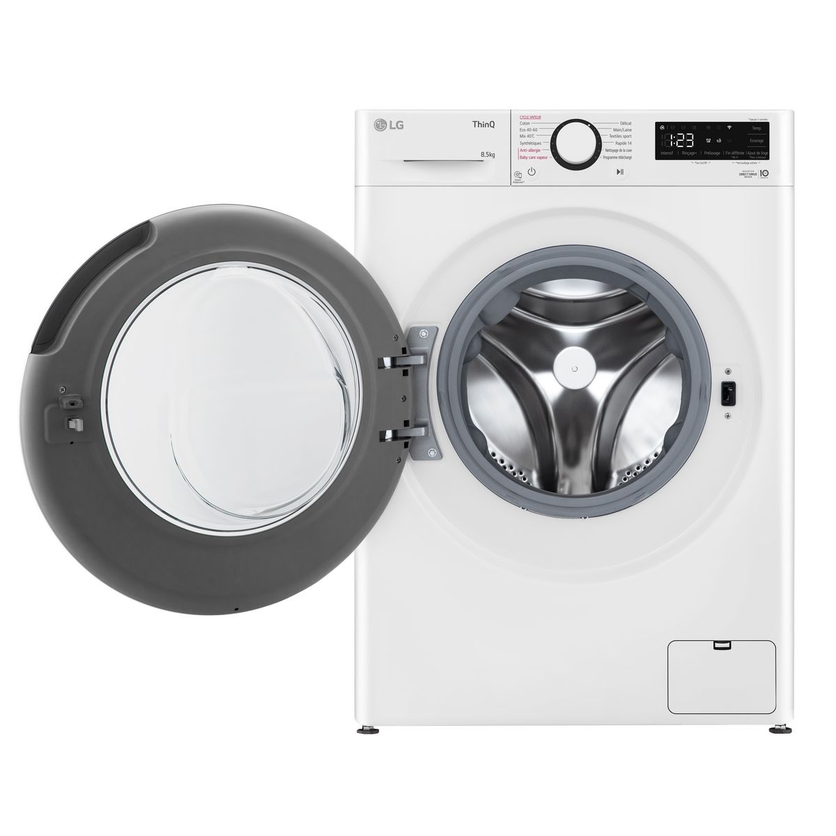LG Lave linge hublot à induction F82AV33WHS, 8.5 kg, 1200 T/min, A