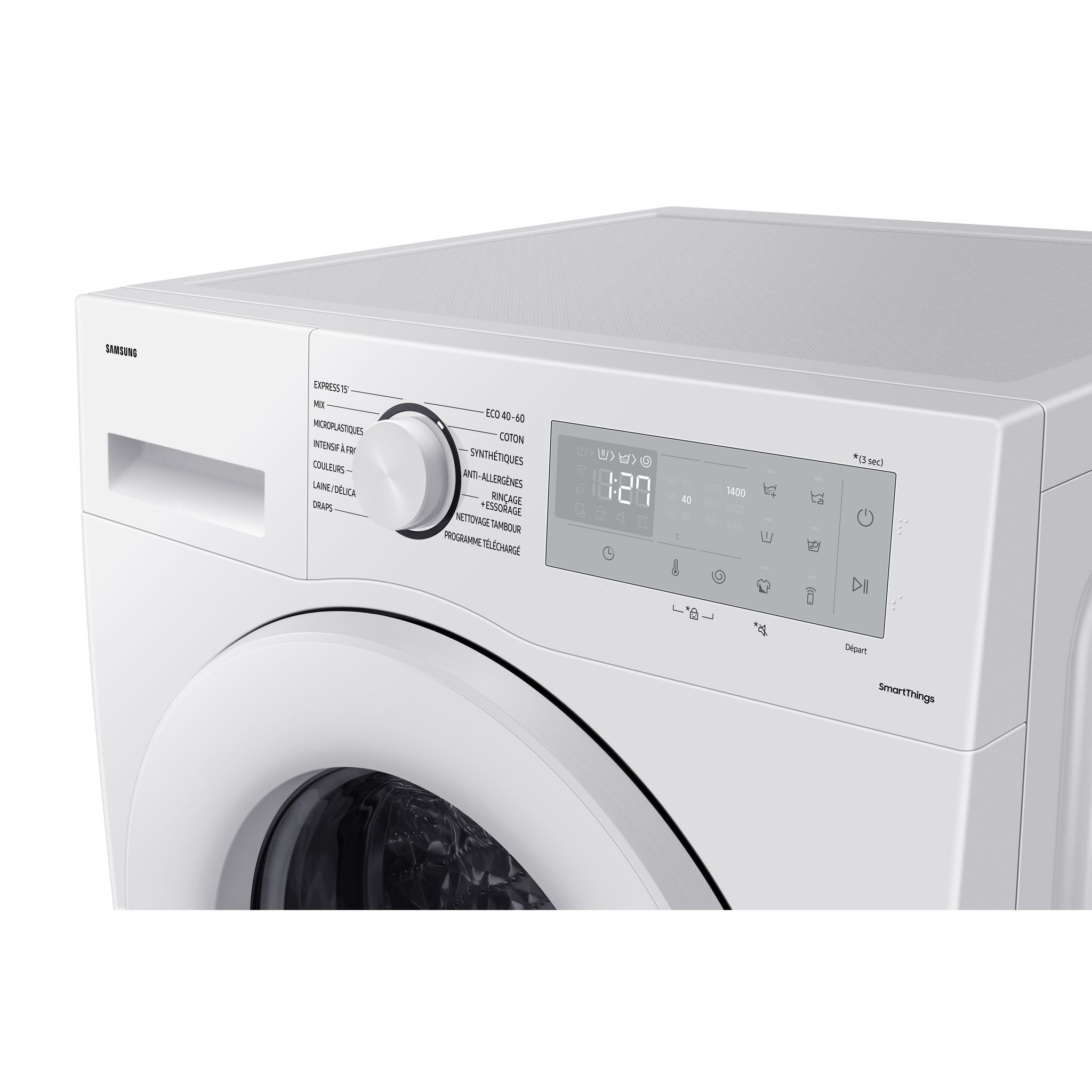 Voir la diapositive 5 : SAMSUNG Lave linge hublot à induction WW90CGC04DTH, 9 kg, 1400 T/min, A