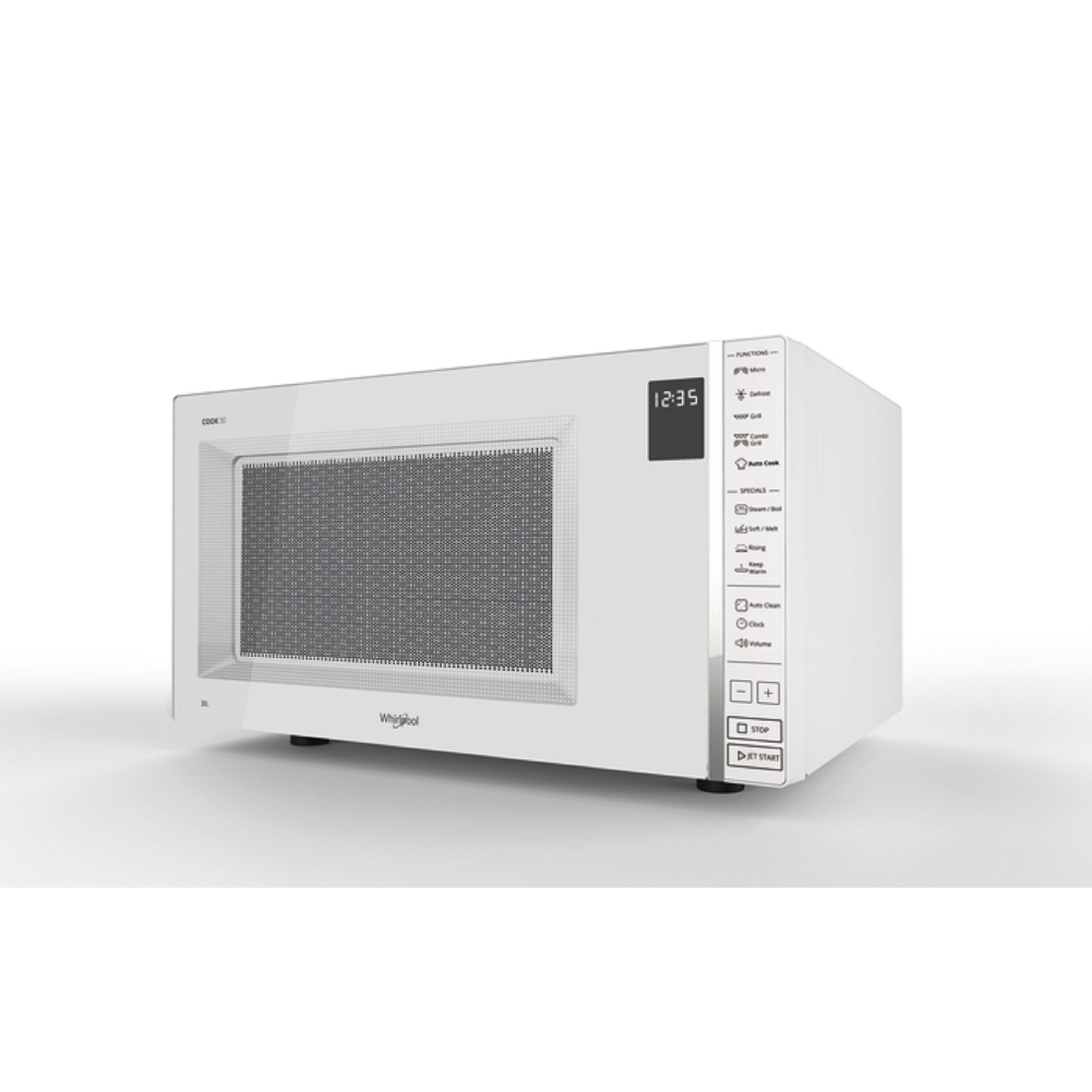 Voir la diapositive 2 : WHIRLPOOL Micro-ondes gril et vapeur MWP304W - 900 W - Capacité 30 L - Blanc