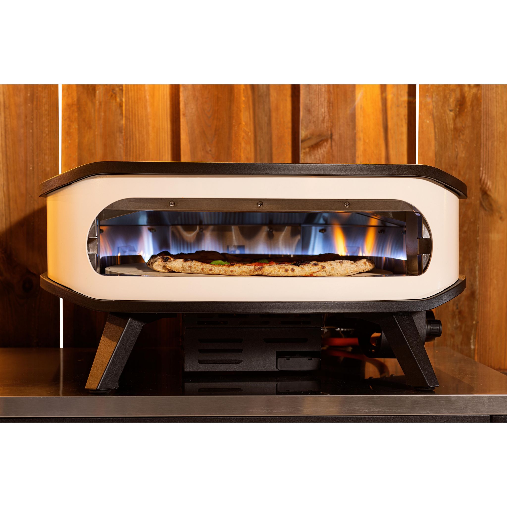 Voir la diapositive 4 : Four à pizza gaz - 8KW - Zinc - Avec pierre rotative