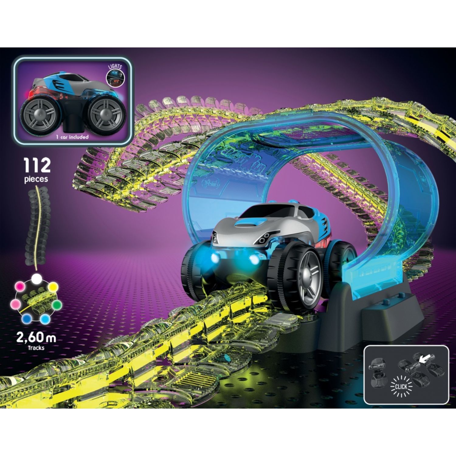 Voir la diapositive 2 : SMOBY Set Circuit FLEXTREME néon
