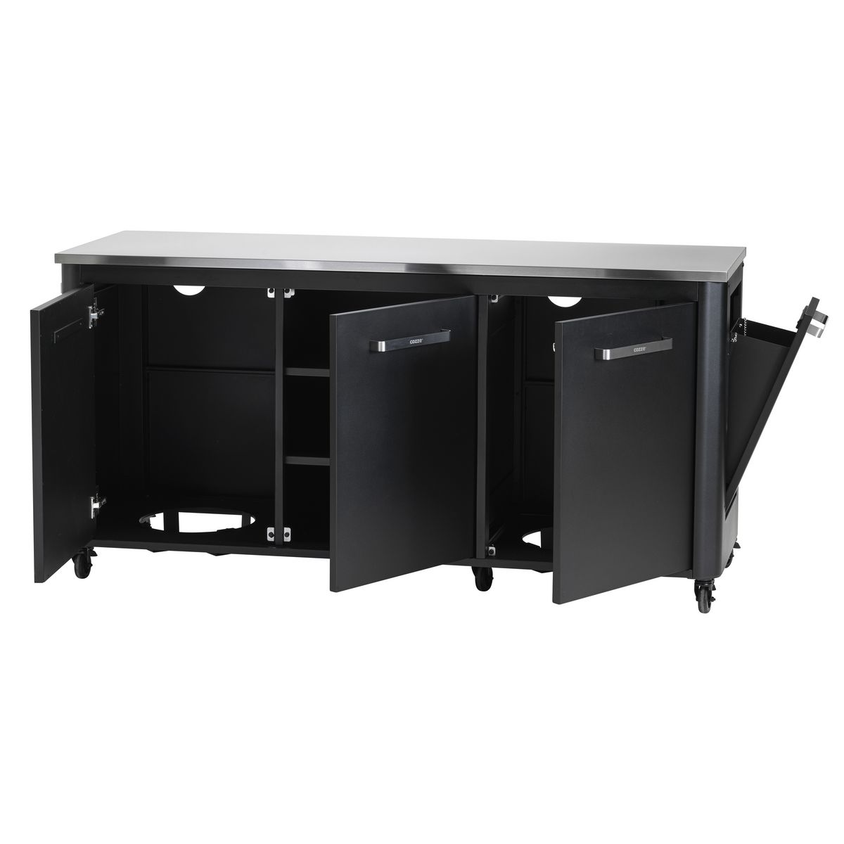 Cuisine extérieure - Acier laqué zingué - 210x67x90cm