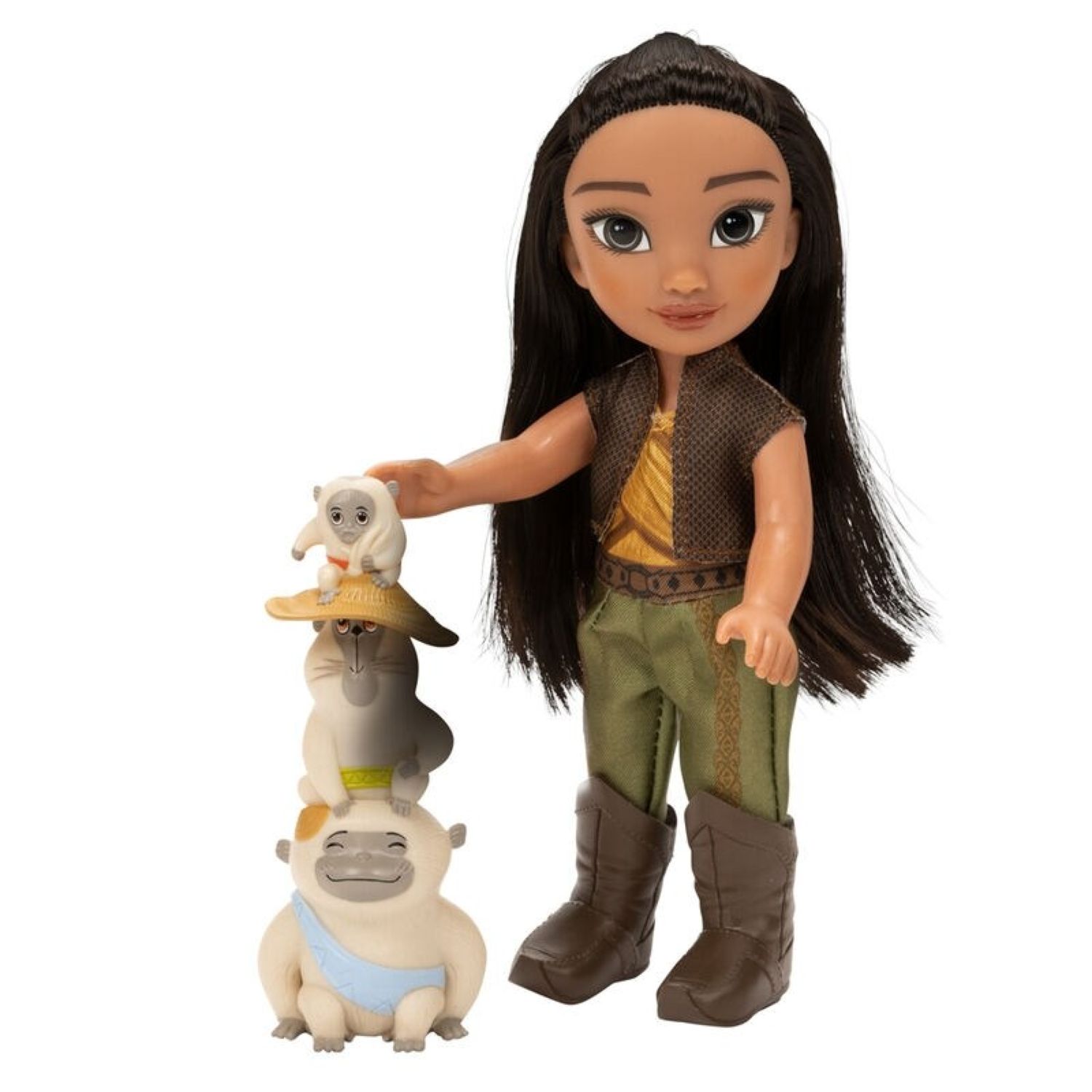 Voir la diapositive 3 : JAKKS Set 5 poupées 15cm  Elsa, Anna, Mirabel, Raya & Moana - Disney Princesses 100ème Anniversaire