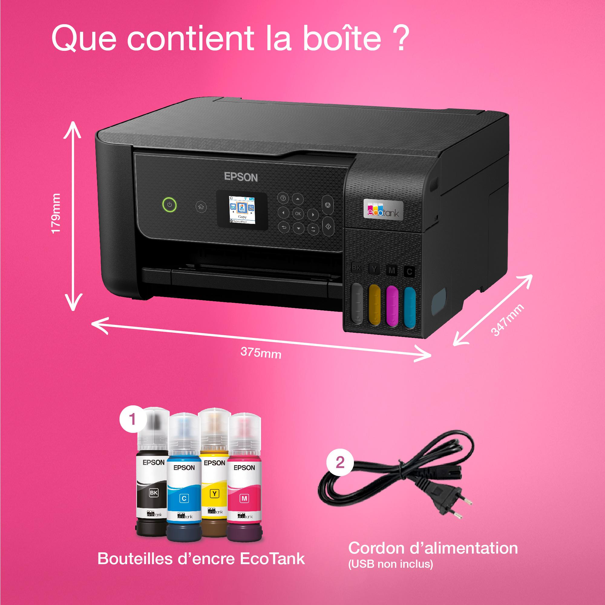 Voir la diapositive 3 : EPSON Imprimante jet d'encre EcoTank ET- 2871