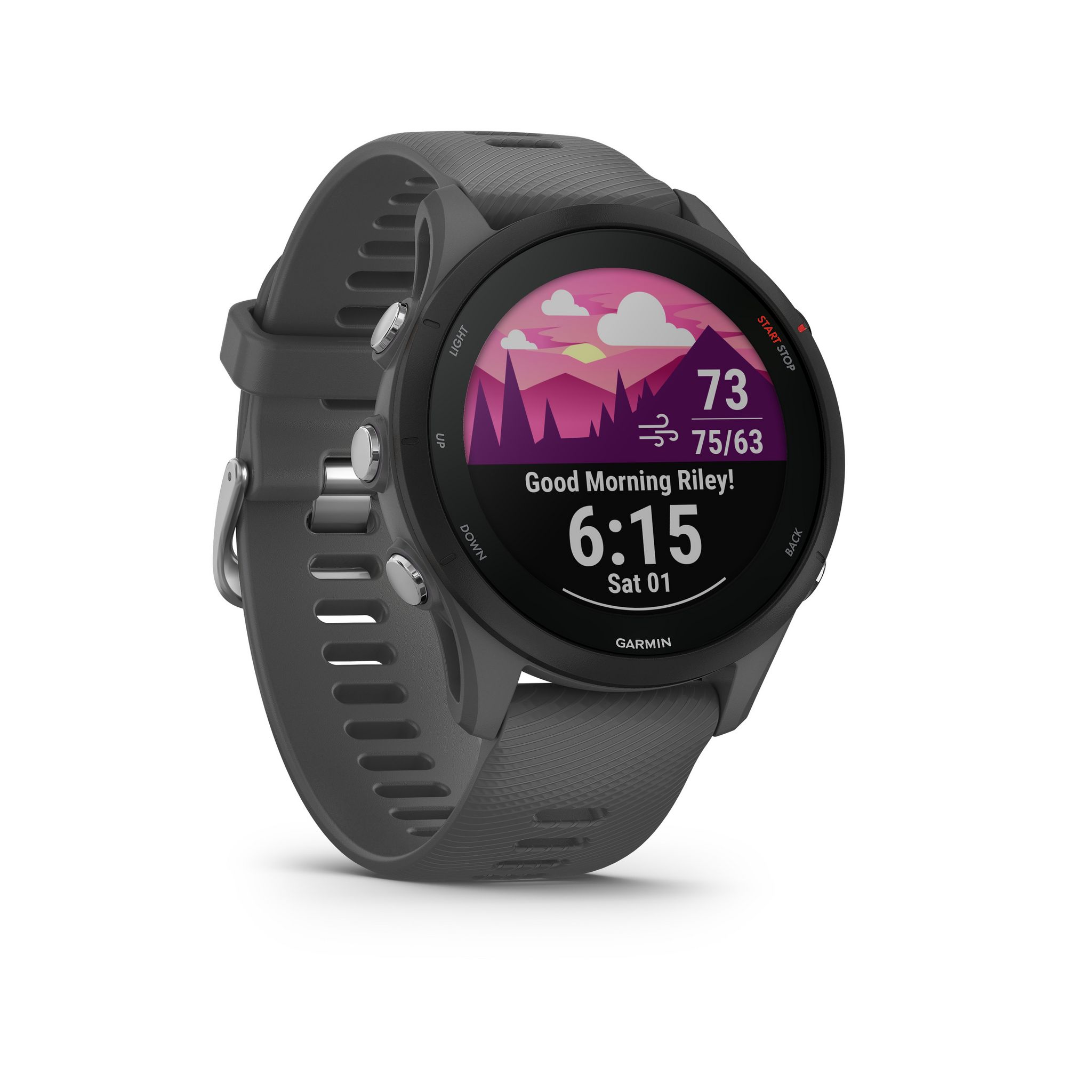 Voir la diapositive 5 : GARMIN Montre connectée ForeRunner 255 - Gris