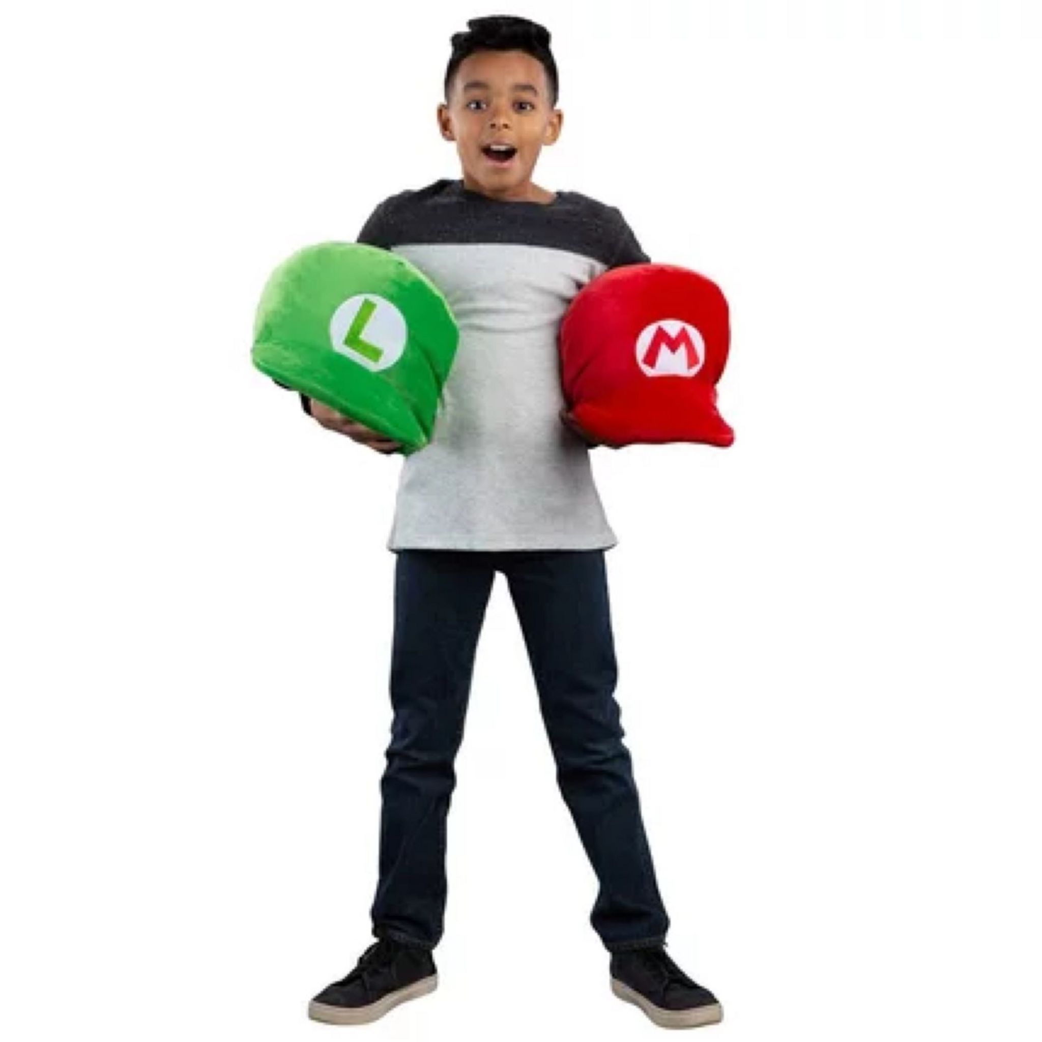 Voir la diapositive 2 : TOMY Peluche Mocchi Mocchi casquette de Luigi verte