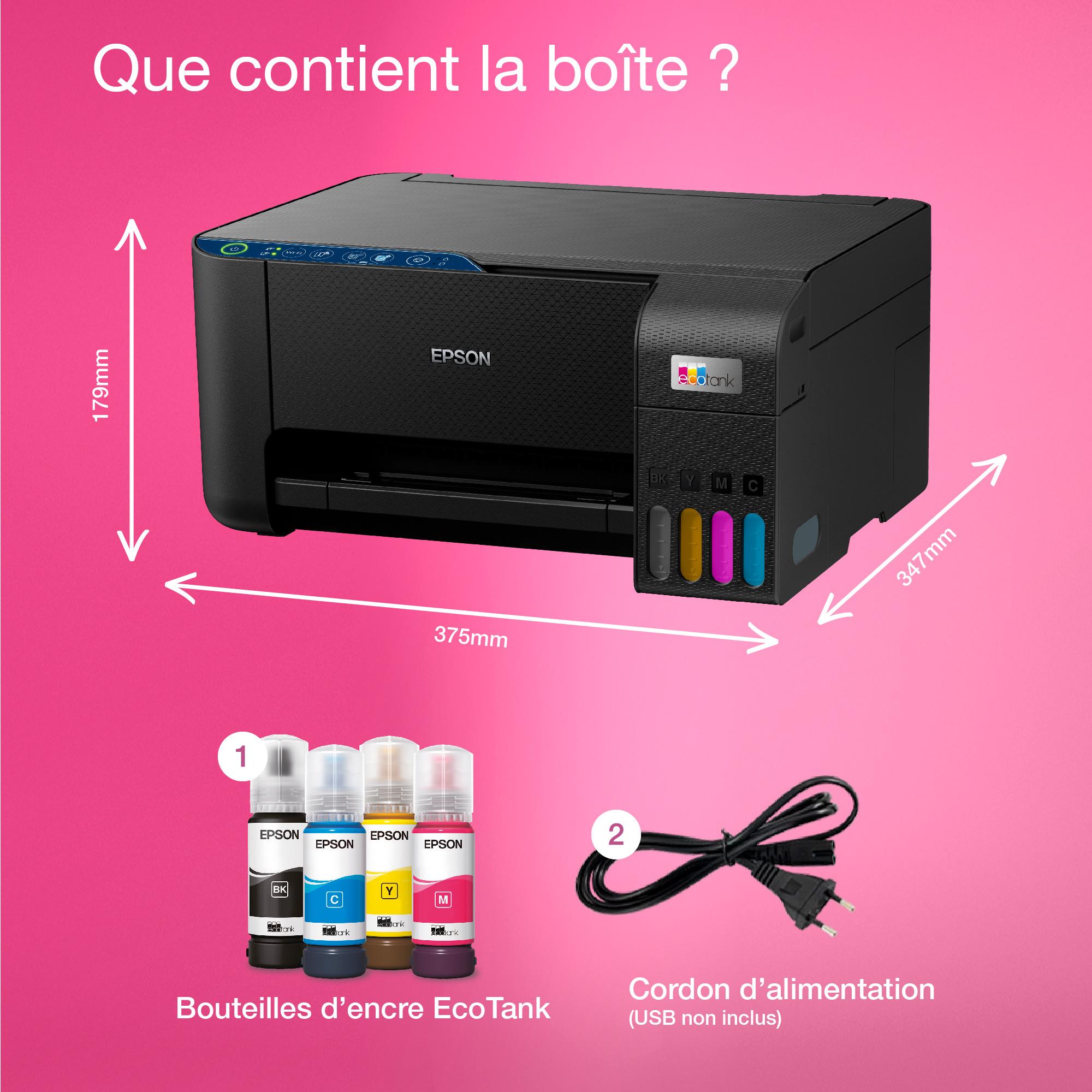 Voir la diapositive 3 : EPSON Imprimante jet d'encre EcoTank ET- 2861