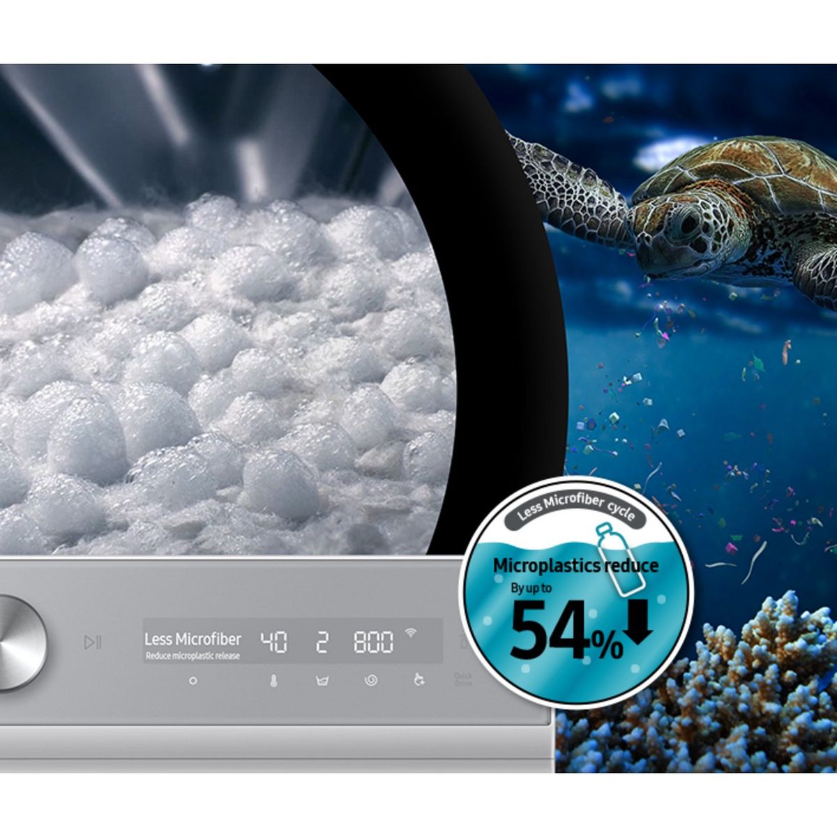 SAMSUNG Lave linge hublot à induction WW80CGC04DAB, 8 kg, 1400 T/min, A