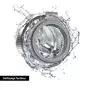 SAMSUNG Lave linge hublot à induction WW80CGC04DAB, 8 kg, 1400 T/min, A