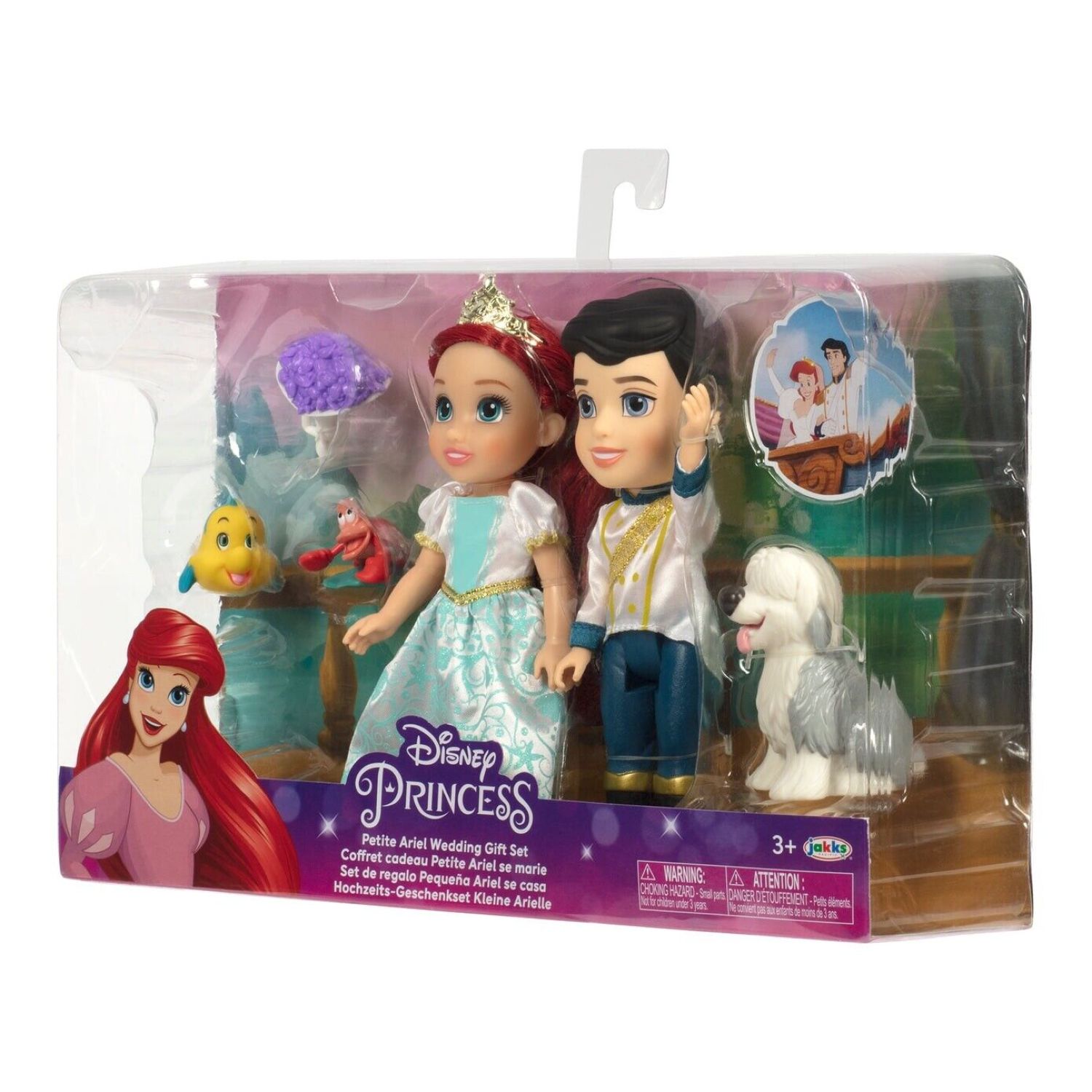 Voir la diapositive 5 : JAKKS Coffret mariage Ariel et Eric - Disney Princesses