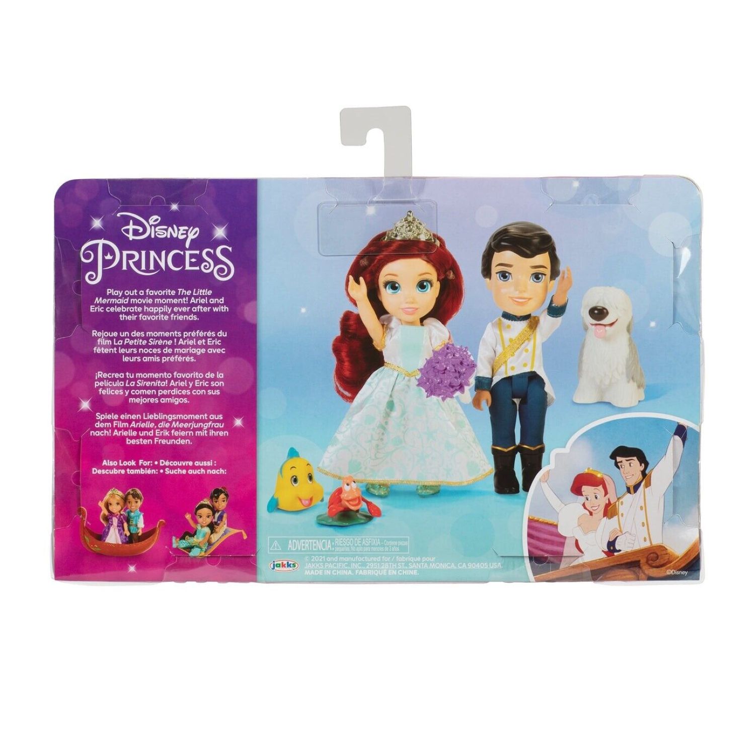 Voir la diapositive 6 : JAKKS Coffret mariage Ariel et Eric - Disney Princesses