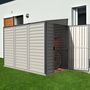 Voir la diapositive 2 : DURAMAX Abri de jardin adossable PVC Gris - 2,94m² - SIDEMATE