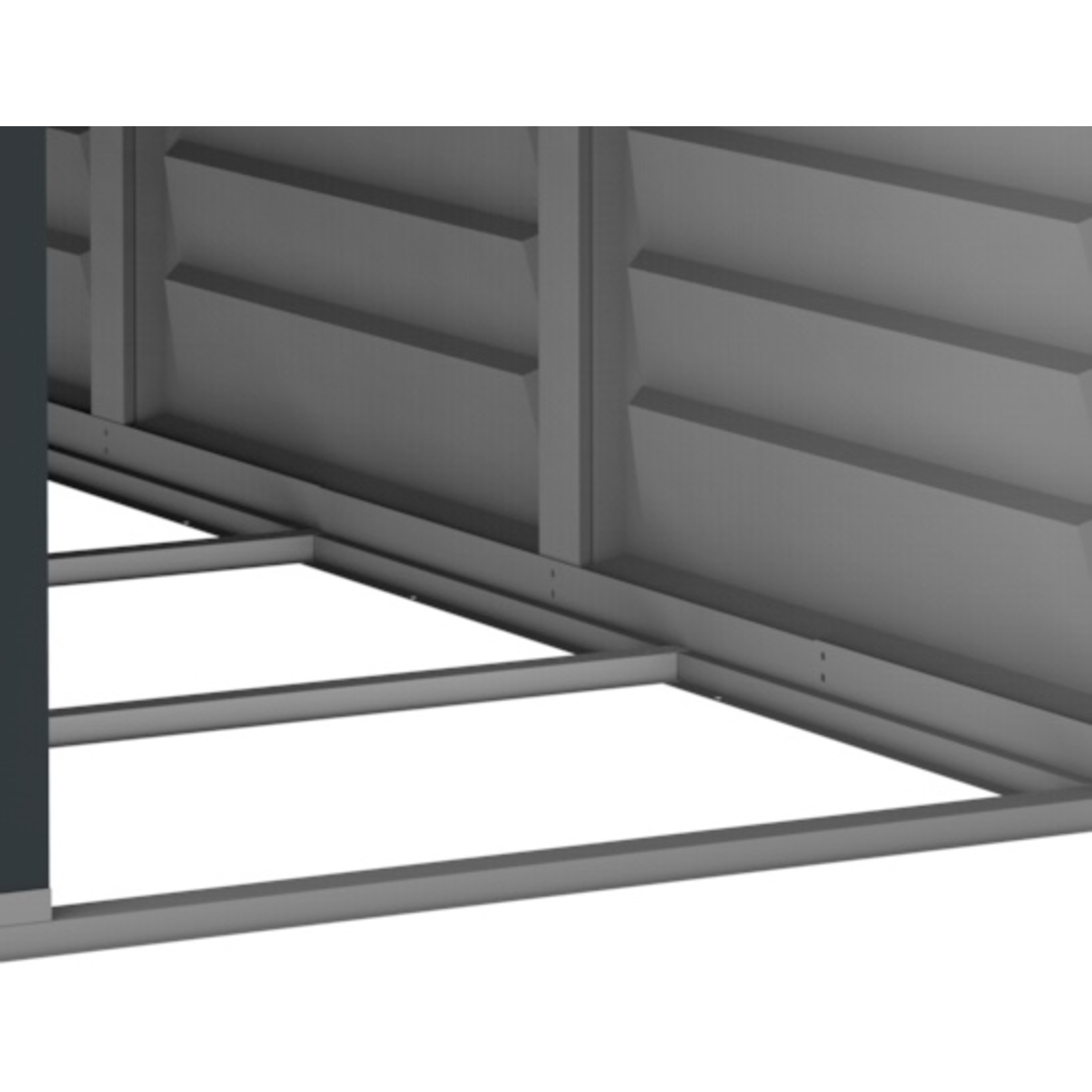Voir la diapositive 4 : DURAMAX Abri de jardin adossable PVC Gris - 2,94m² - SIDEMATE