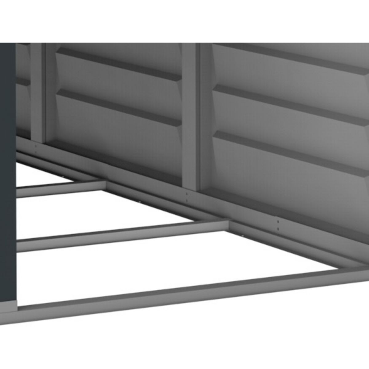 DURAMAX Abri de jardin adossable PVC Gris - 2,94m² - SIDEMATE