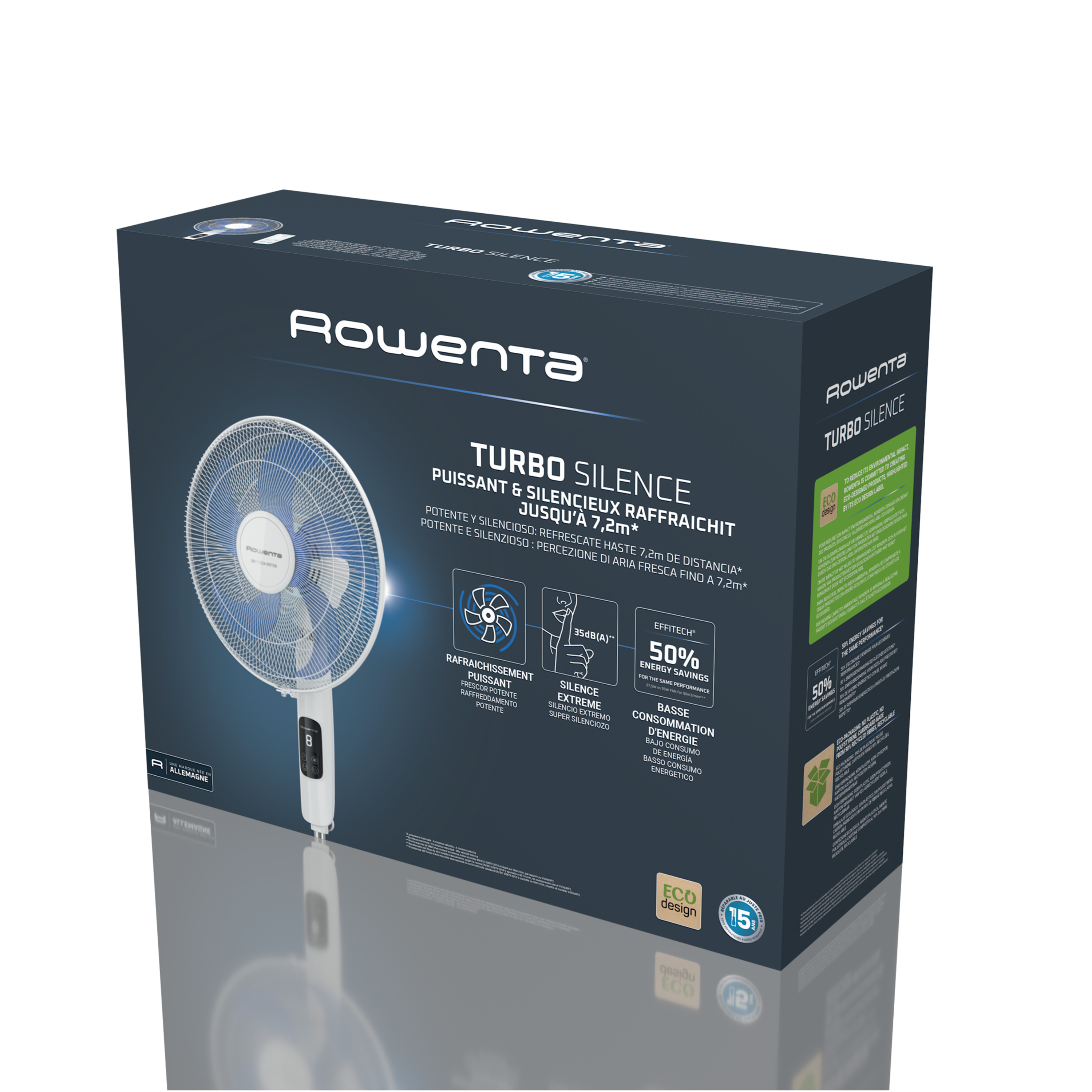 Voir la diapositive 7 : ROWENTA Ventilateur sur pied VU5450F0 - Blanc