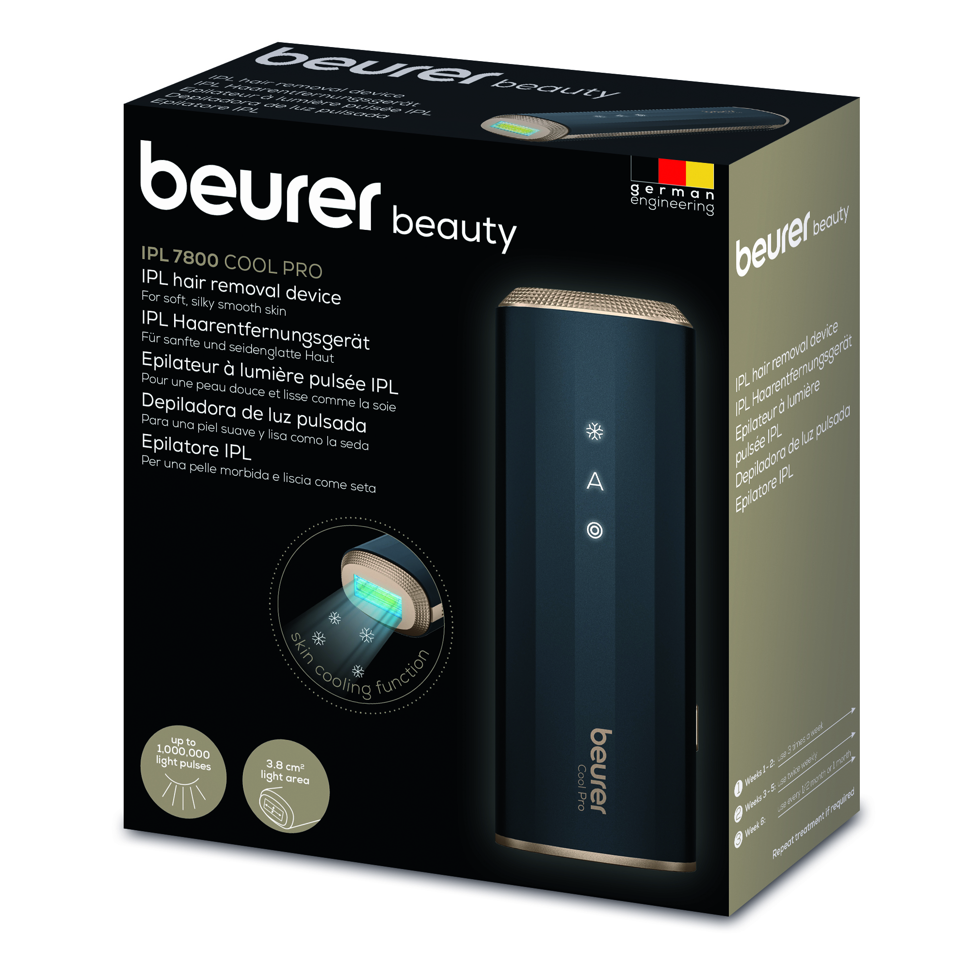 Voir la diapositive 2 : BEURER Épilateur lumière pulsée IPL 7800 COOL PRO - Noir