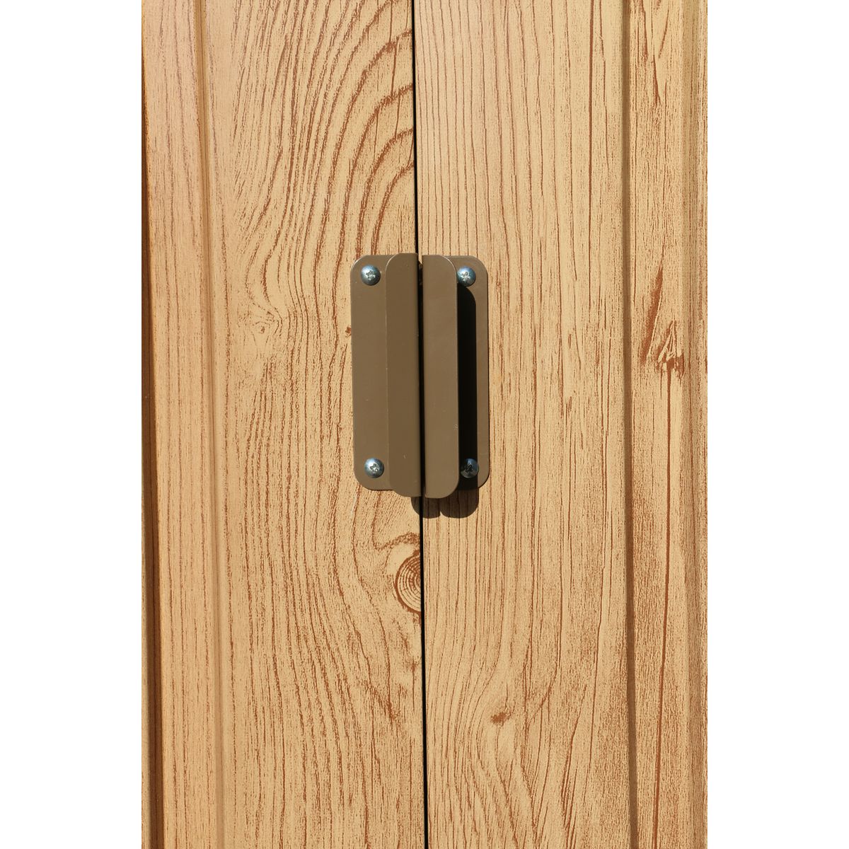 DURAMAX Abri de jardin métal imitation bois 2,47m² + kit ancrage inclus