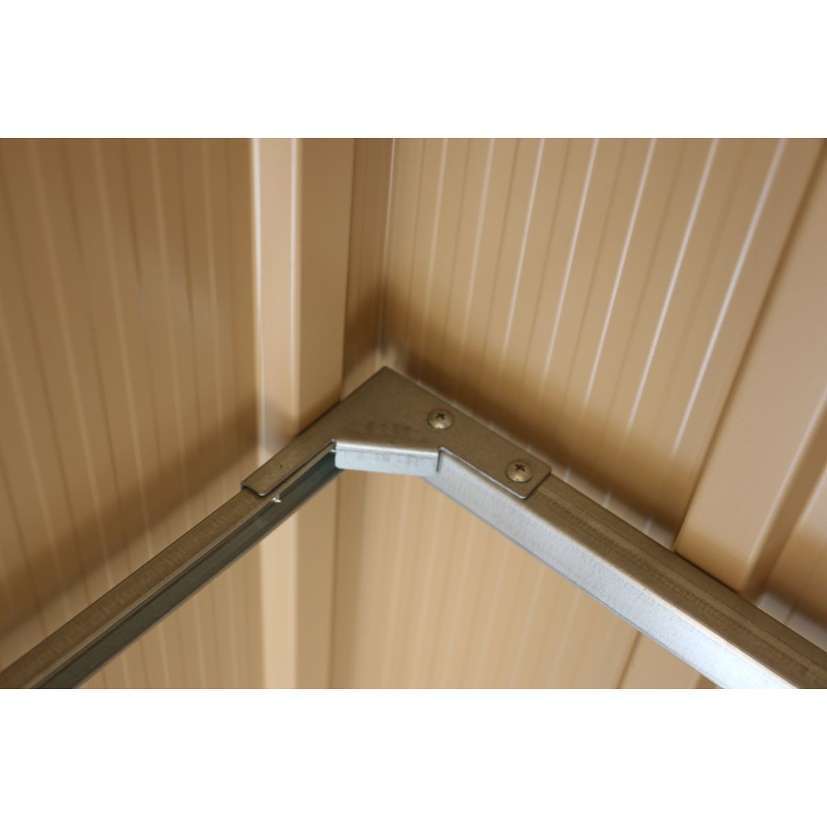 DURAMAX Abri de jardin métal imitation bois 2,47m² + kit ancrage inclus