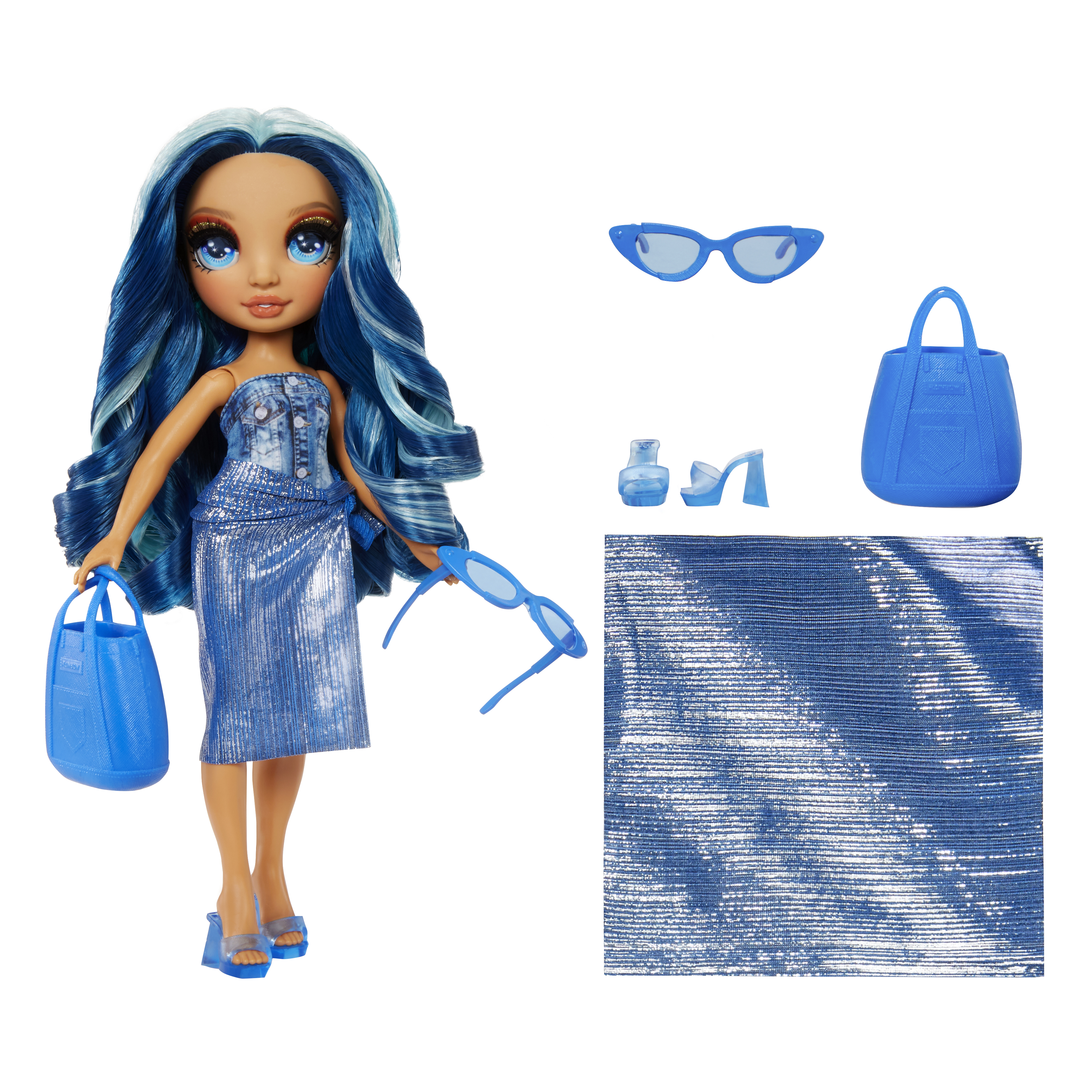 Voir la diapositive 3 : MGA Poupée Rainbow High Swim and Style Skyler Bradshaw  27cm