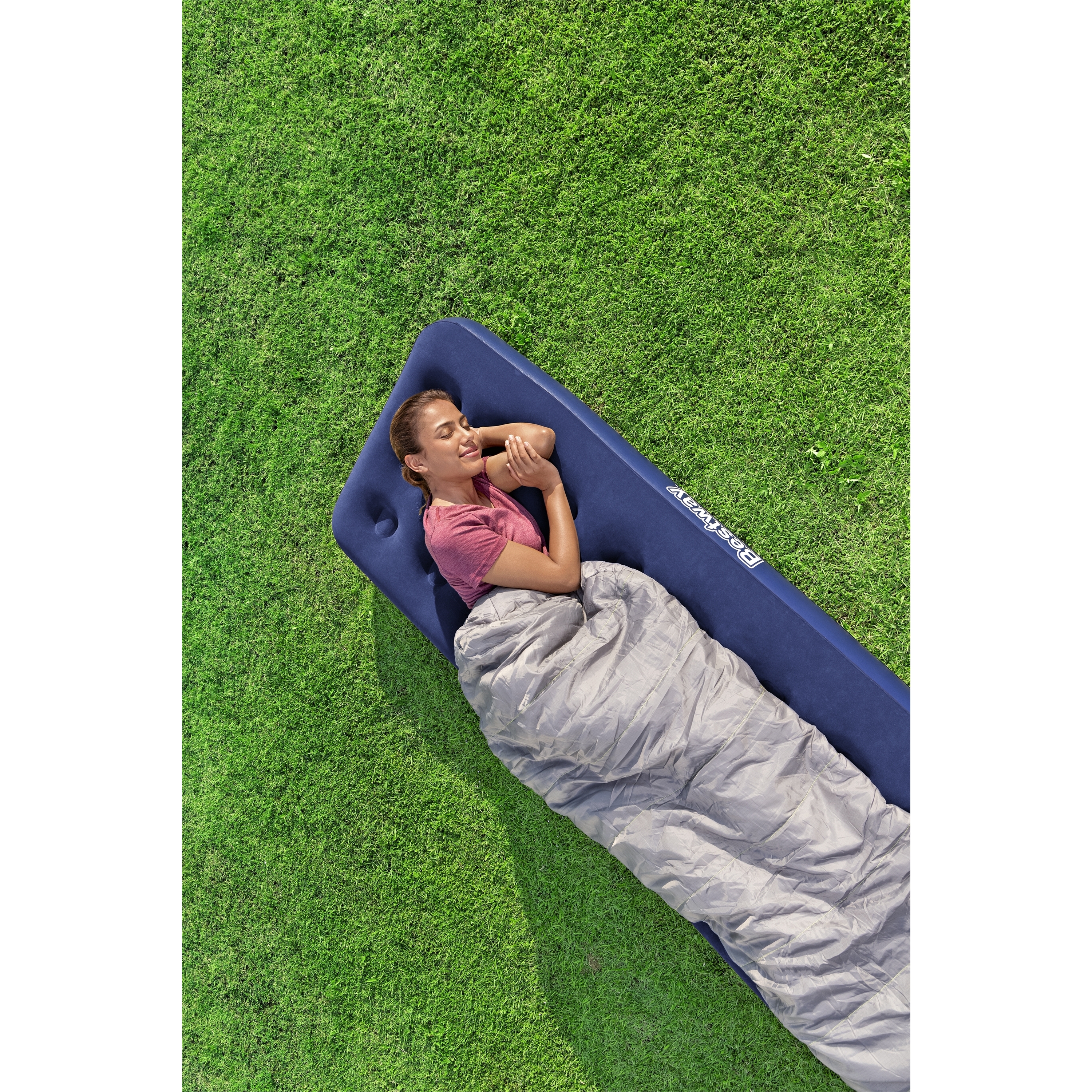 Voir la diapositive 3 : BESTWAY Matelas Gonflable Simple 185 x 76 x 22 cm - Bleu