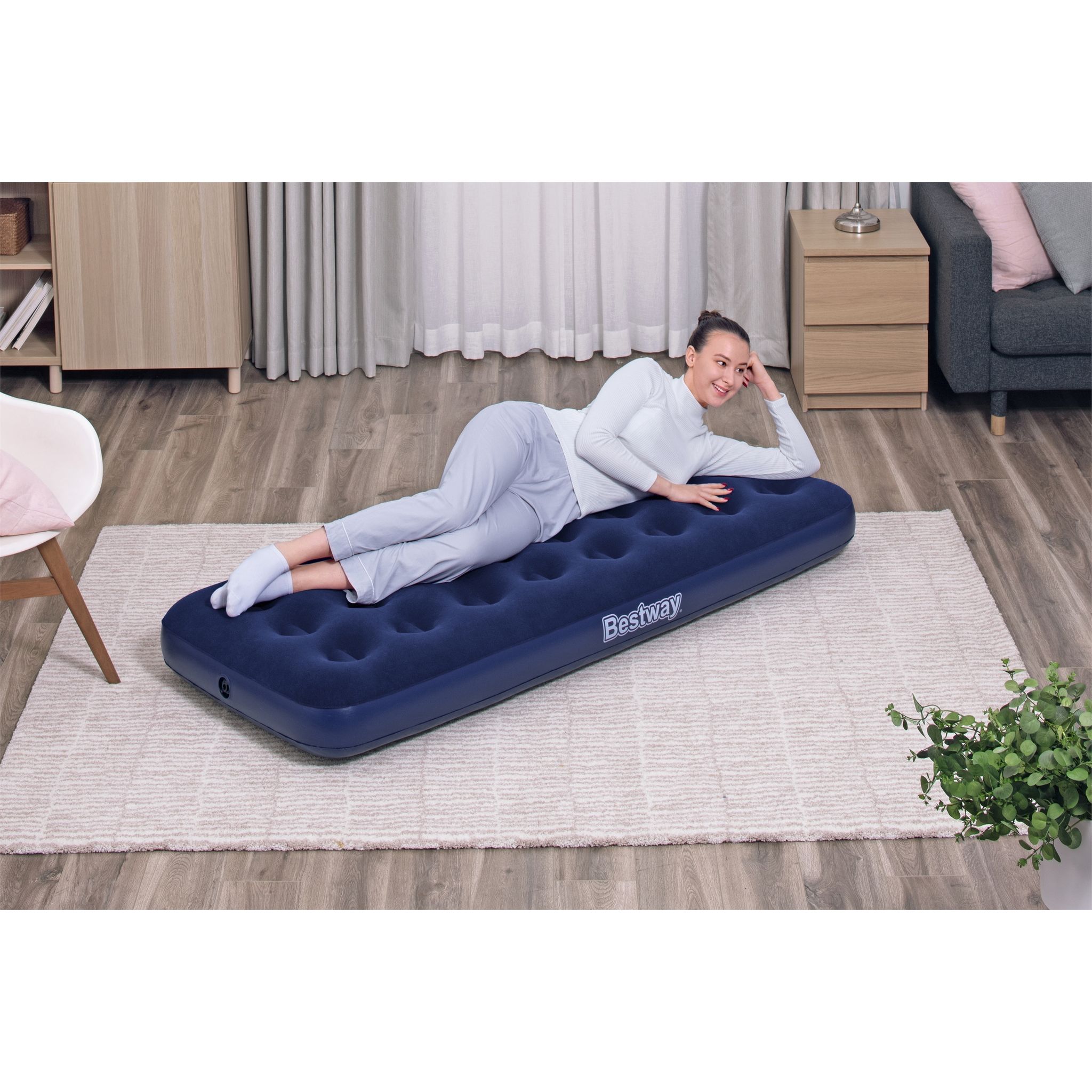 Voir la diapositive 7 : BESTWAY Matelas Gonflable Simple 185 x 76 x 22 cm - Bleu