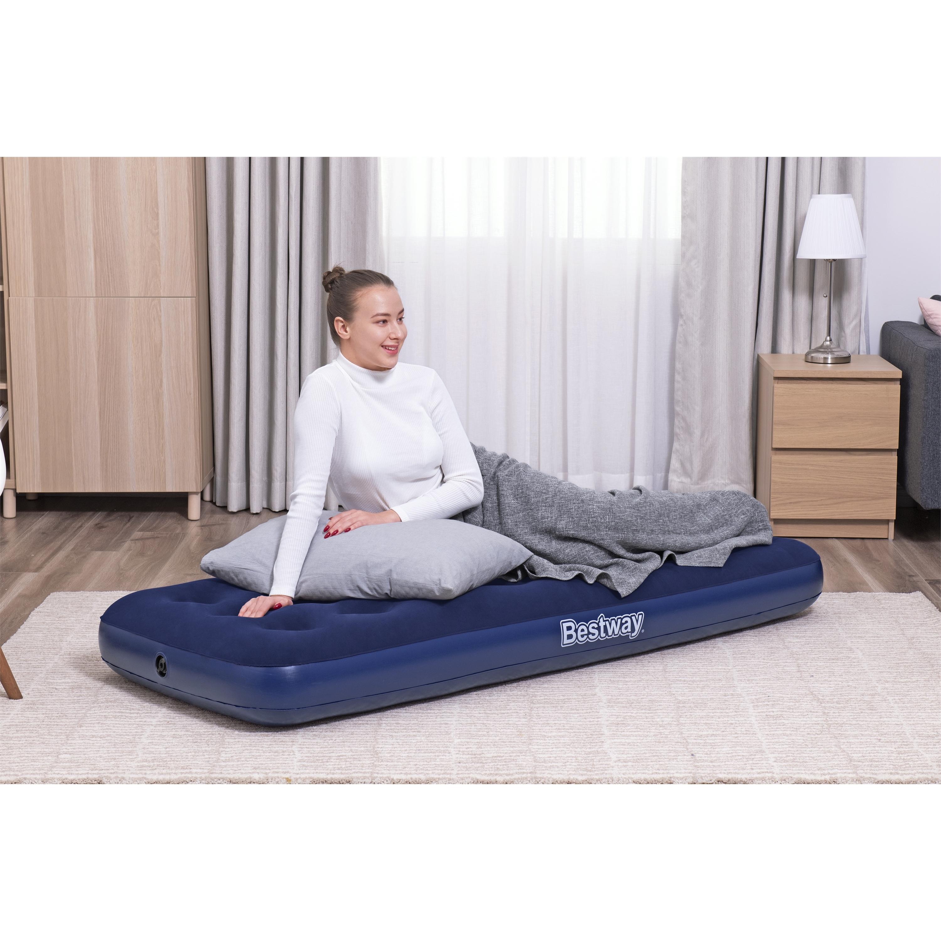 Voir la diapositive 8 : BESTWAY Matelas Gonflable Simple 185 x 76 x 22 cm - Bleu