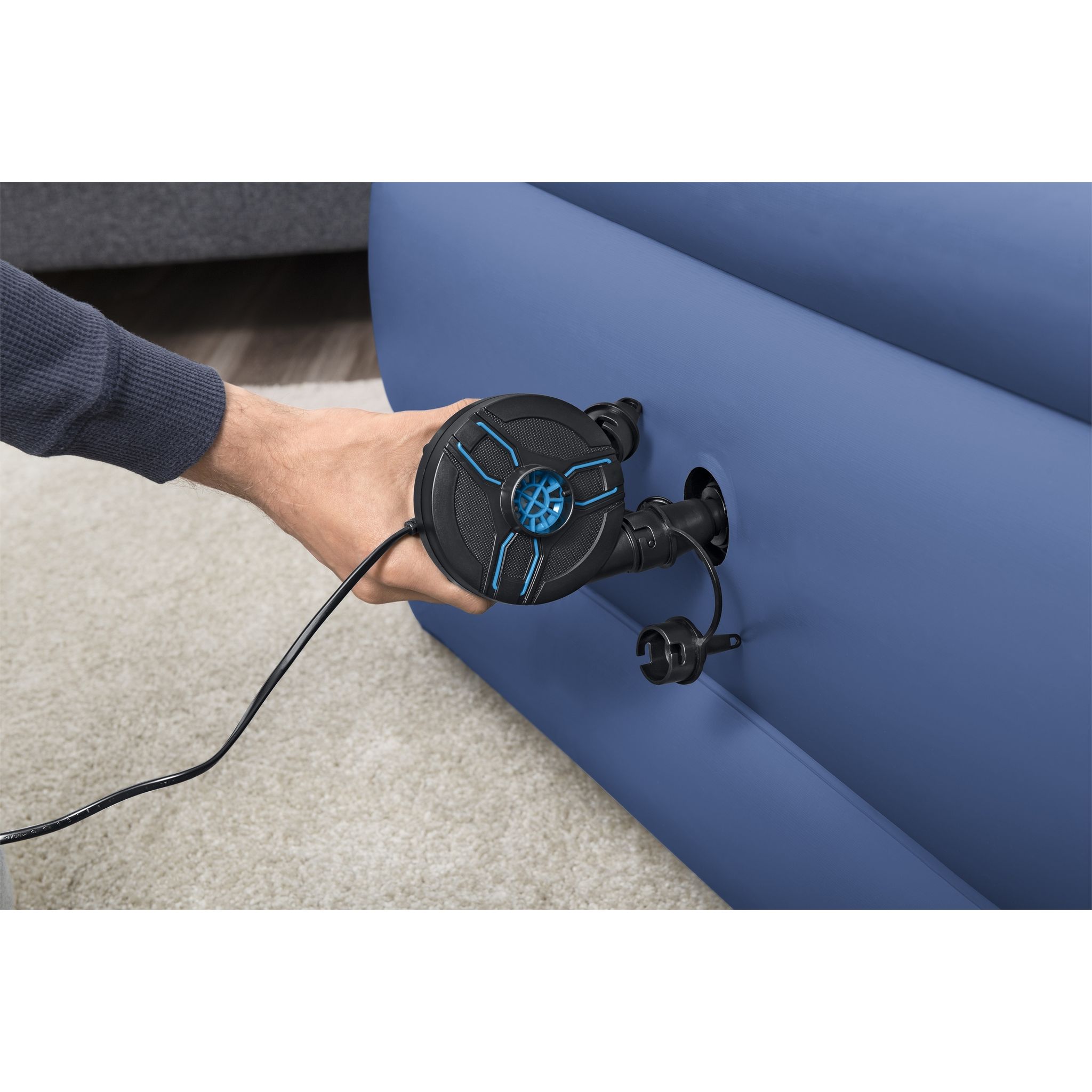 Voir la diapositive 7 : BESTWAY Gonfleur électrique Powertouch, branchement secteur 220-240 V