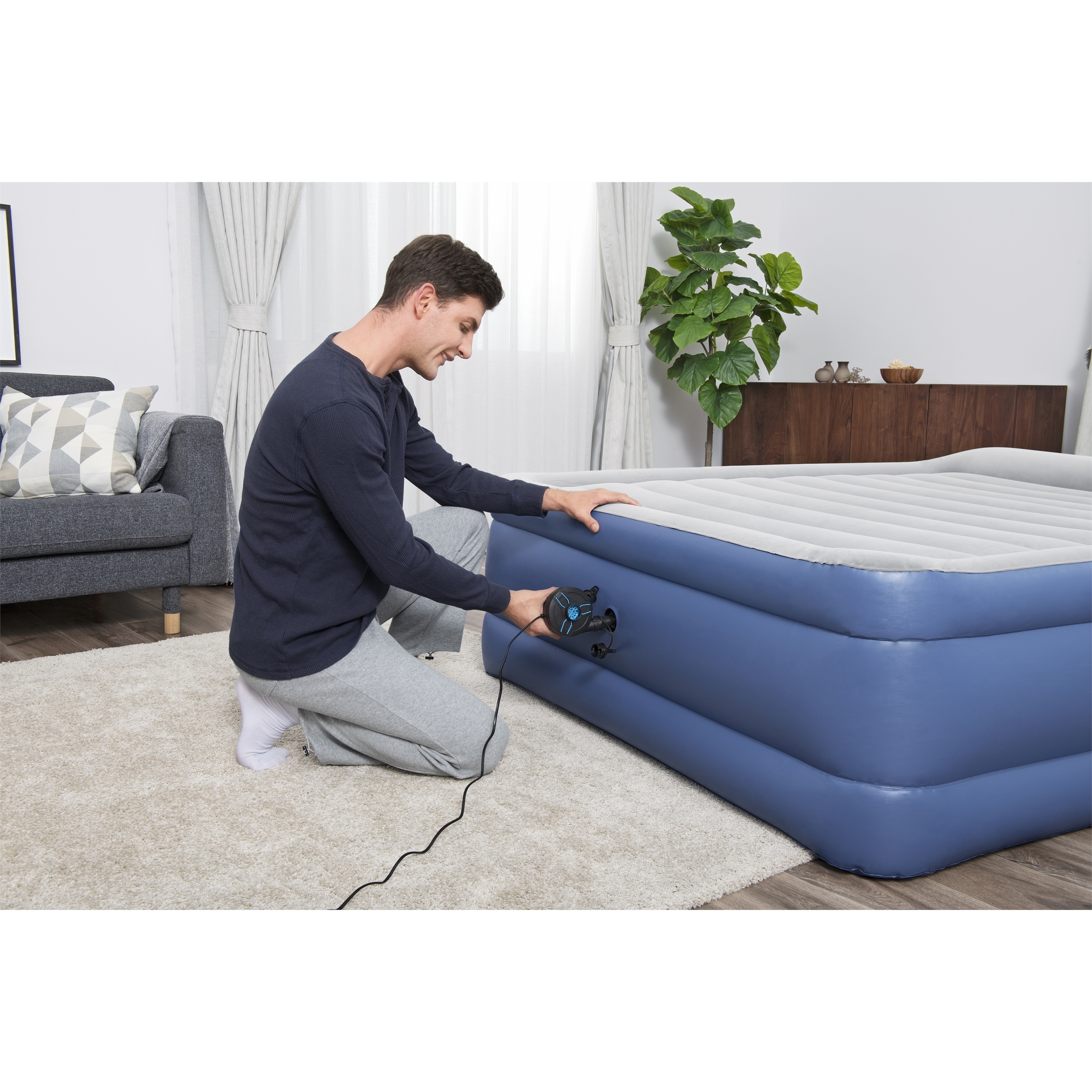 Voir la diapositive 8 : BESTWAY Gonfleur électrique Powertouch, branchement secteur 220-240 V