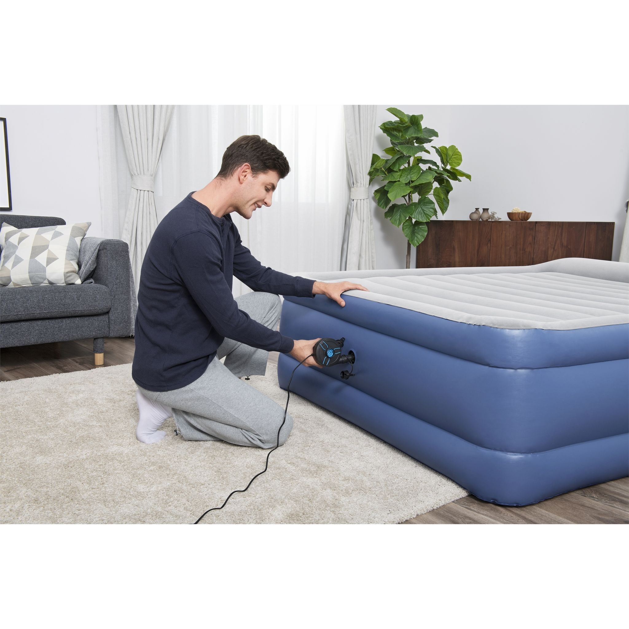 Voir la diapositive 8 : BESTWAY Gonfleur électrique Powertouch, branchement secteur 220-240 V