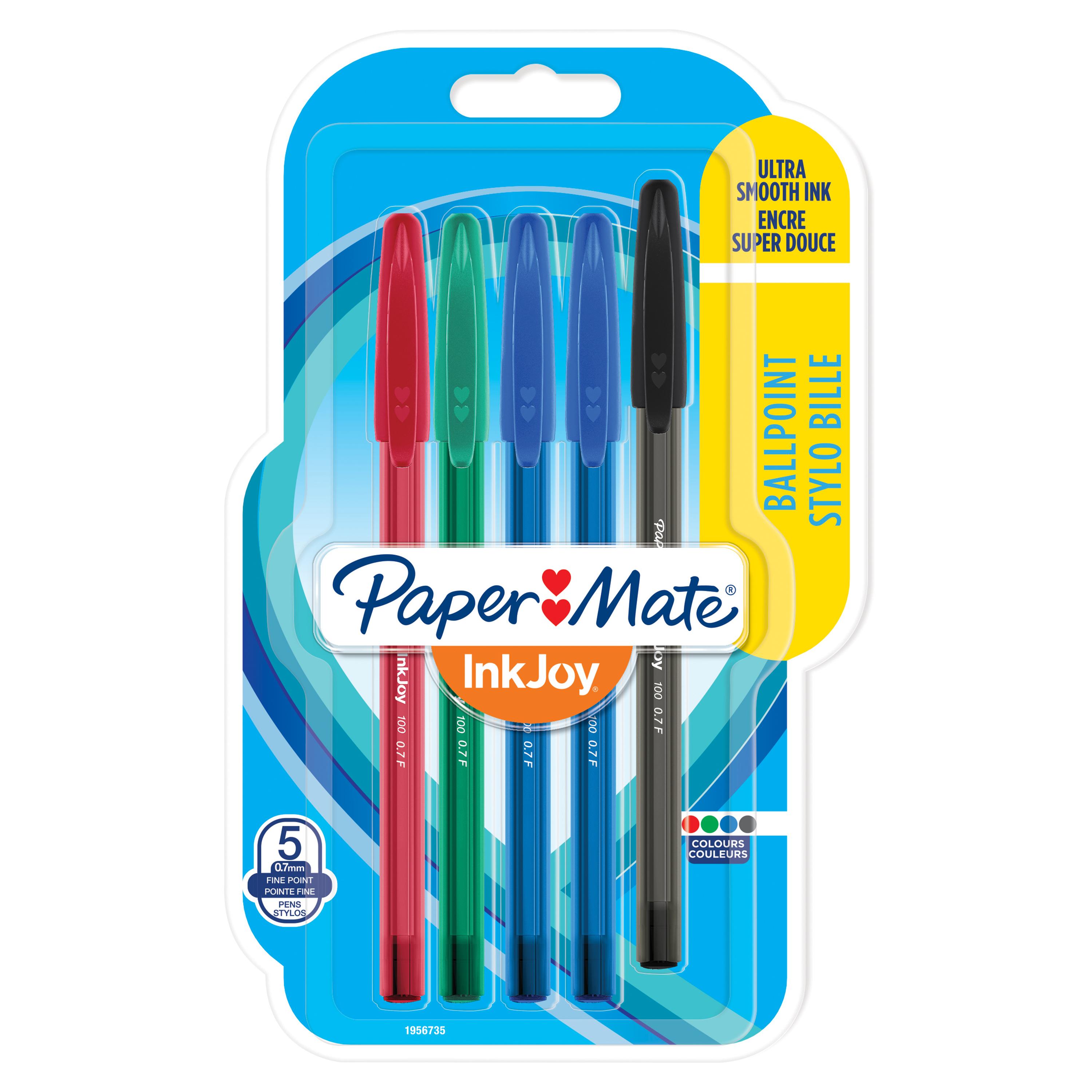 Stylo bille Inkjoy pointe fine 0.7mm Paper Mate